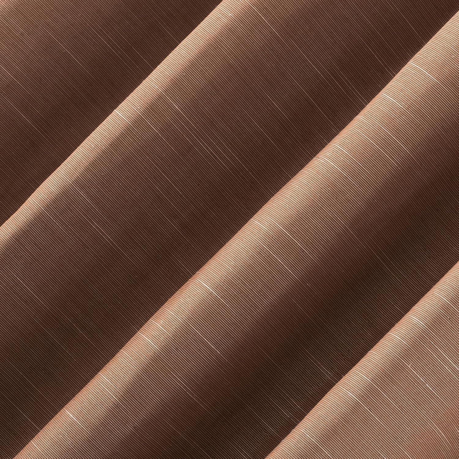 50"x84" Archaeo Total Blackout Textured Linen Blend Grommet Top Curtain Panel Pecan Brown: Modern Noise Reduction