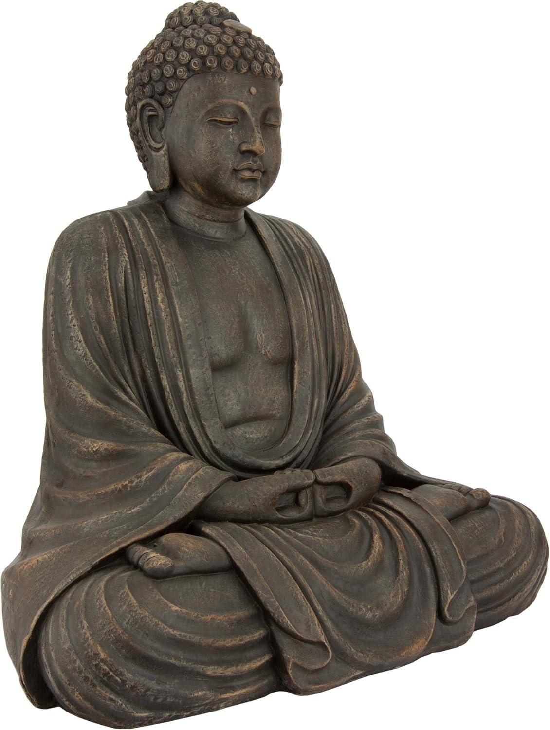 Oriental Furniture 2 1/2 Ft Tall Japanese Sitting Buddha Statue