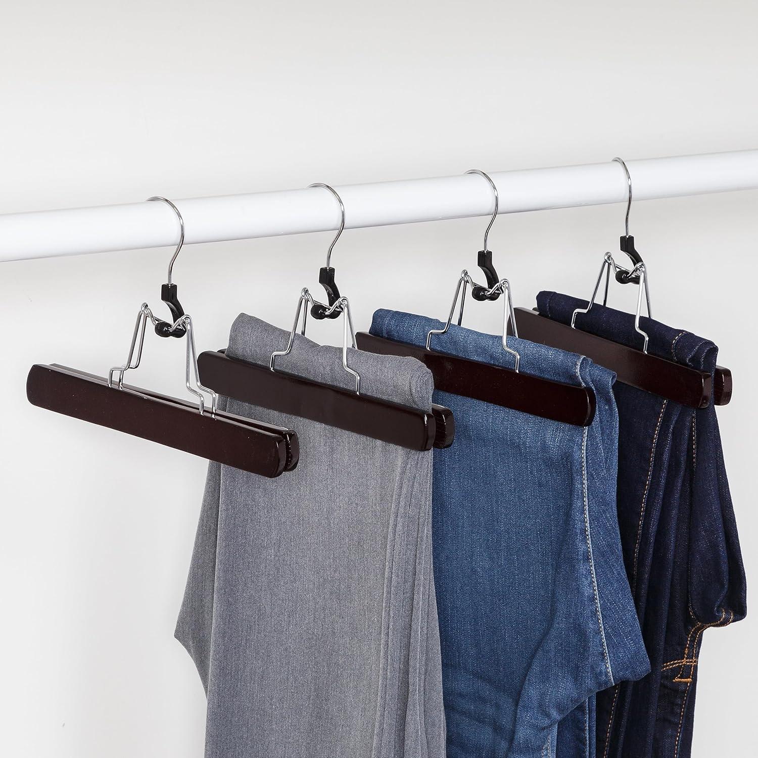 Marnisha Wood Hangers With Clips for Skirt/Pants