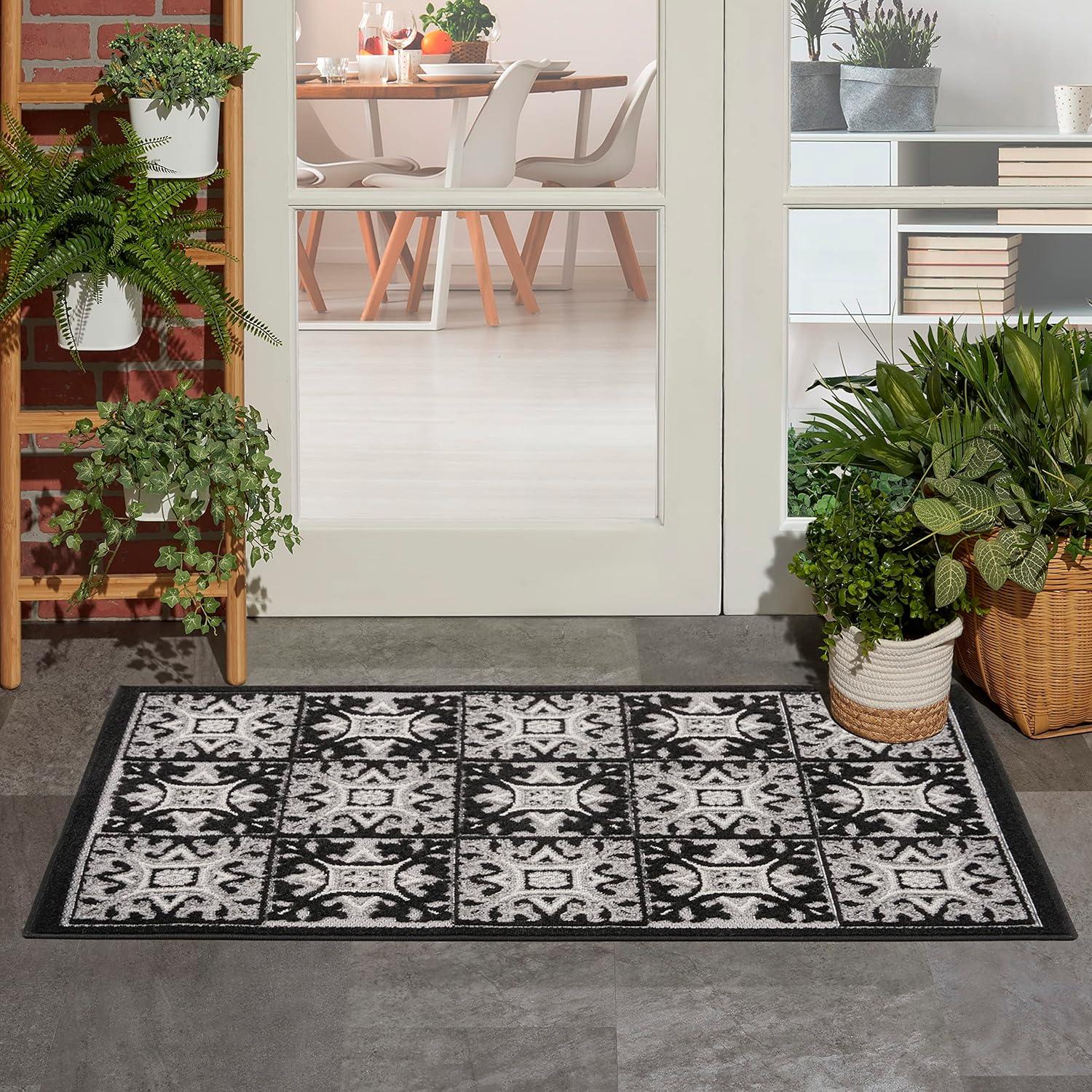 Nourison Aloha Modern Mosaic Outdoor Rug