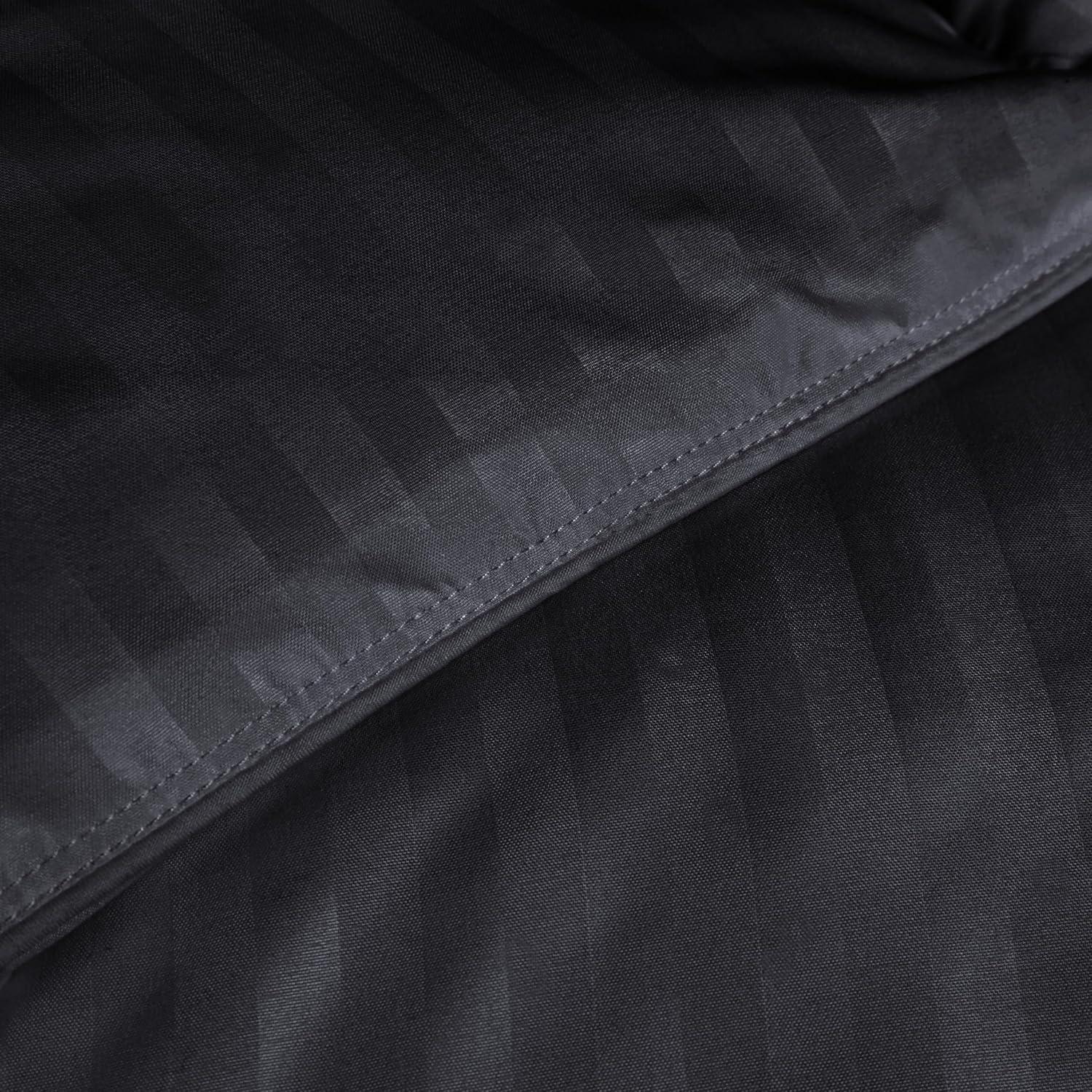 Superior Striped Down Alternative Comforter, Twin/ Twin XL, Black