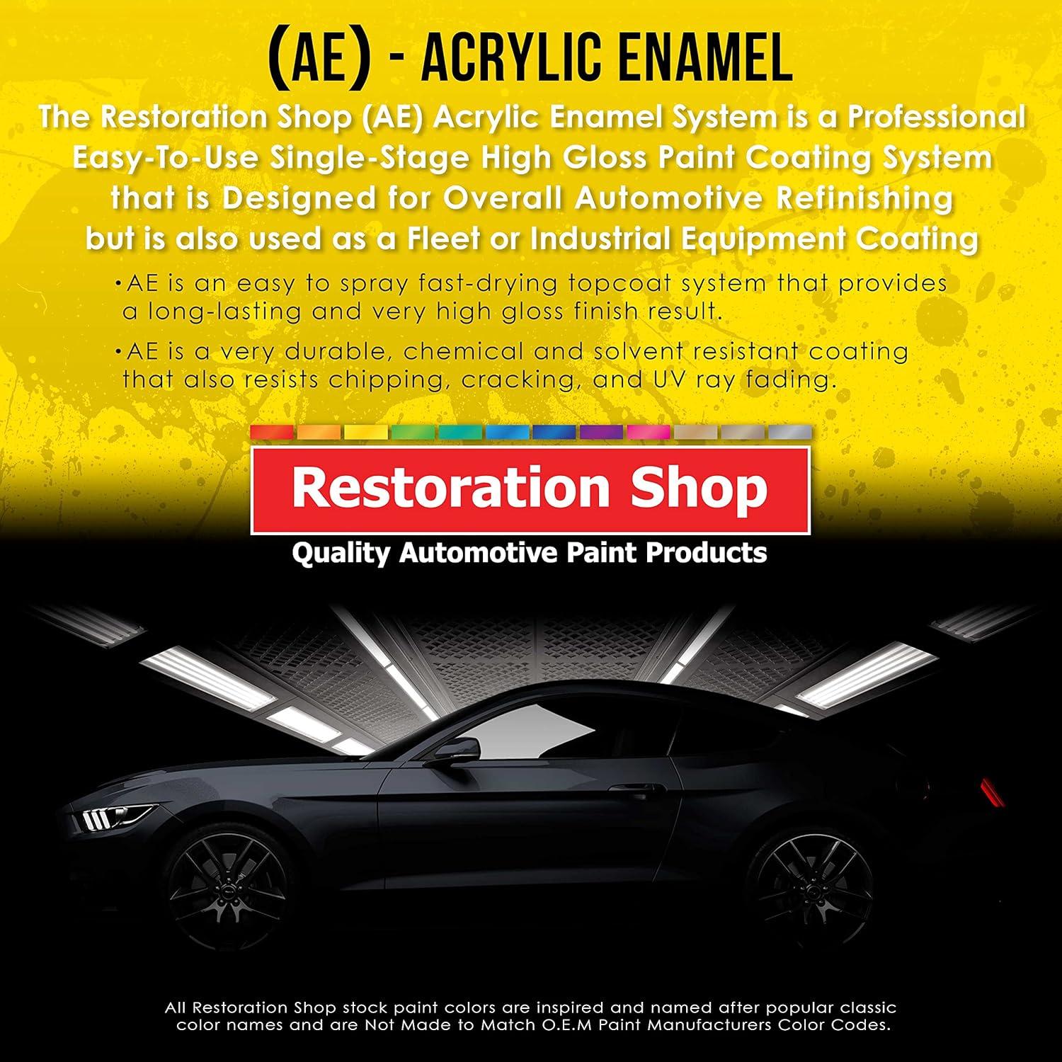 Restoration Shop - Gunmetal Grey Metallic Acrylic Enamel Auto Paint - Quart Paint Color Only - Single Stage High Gloss