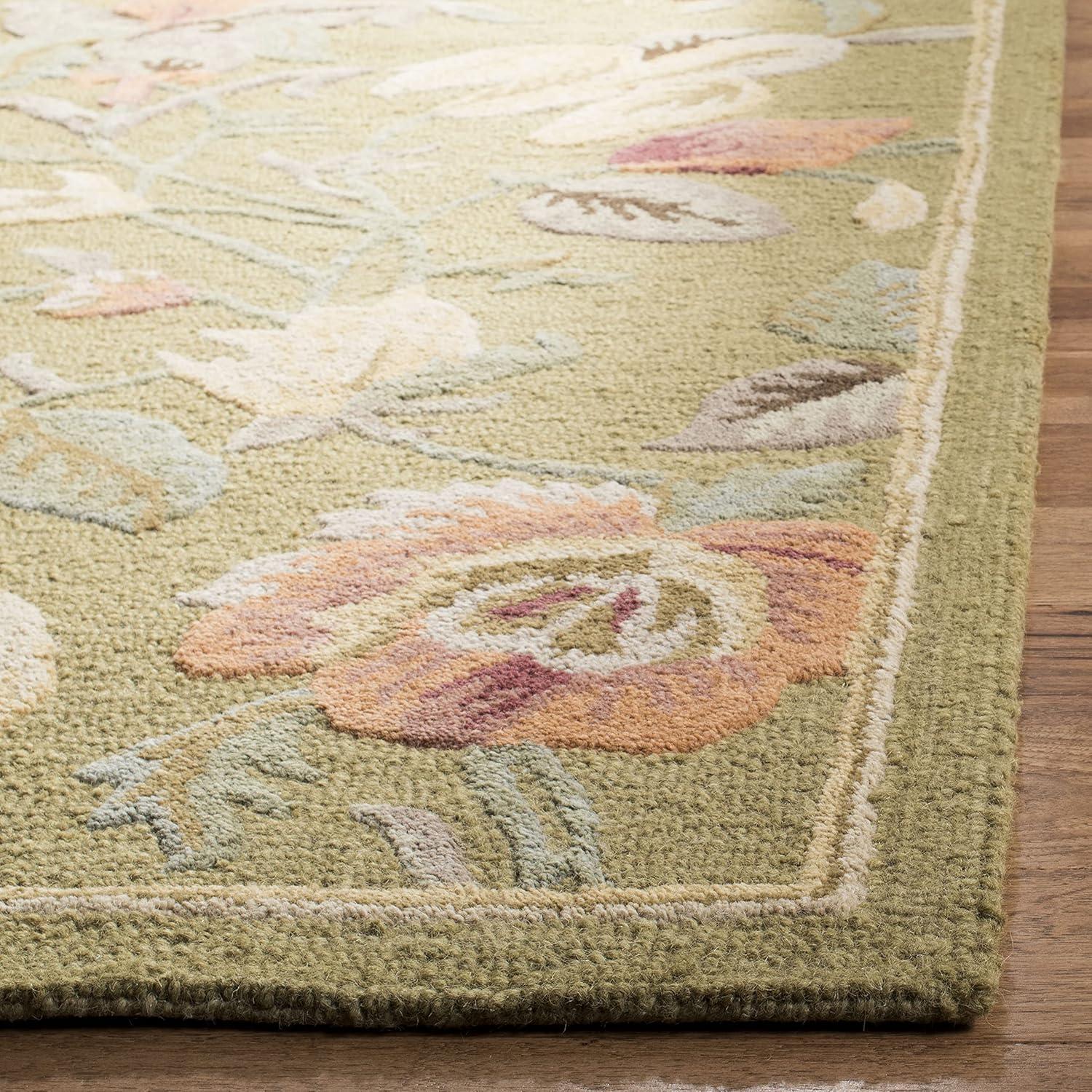 Blossom BLM785 Hand Hooked Accent Rug - Green/Multi - 2'x3' - Safavieh.