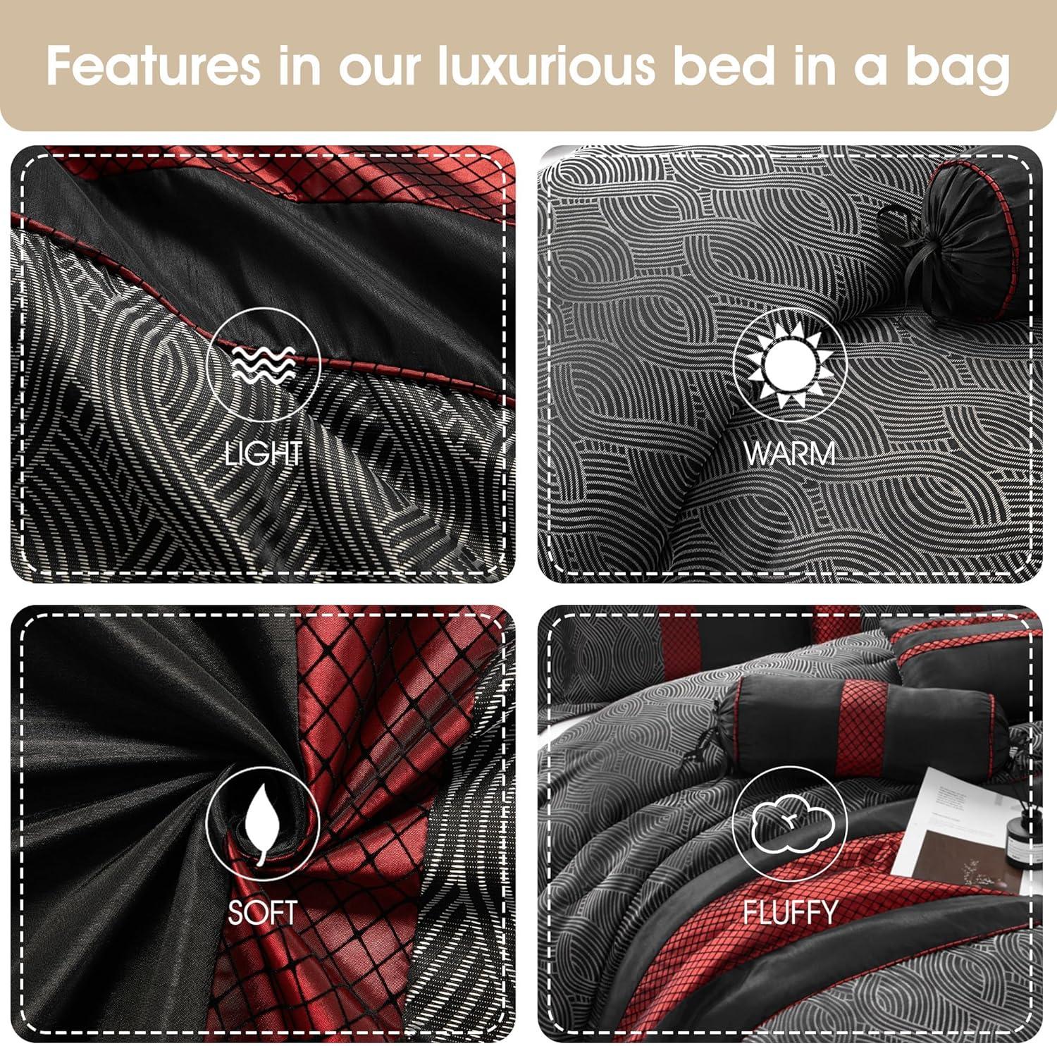 Nanshing America, Inc Kath 7 Piece Microfiber Modern & Contemporary Comforter Set