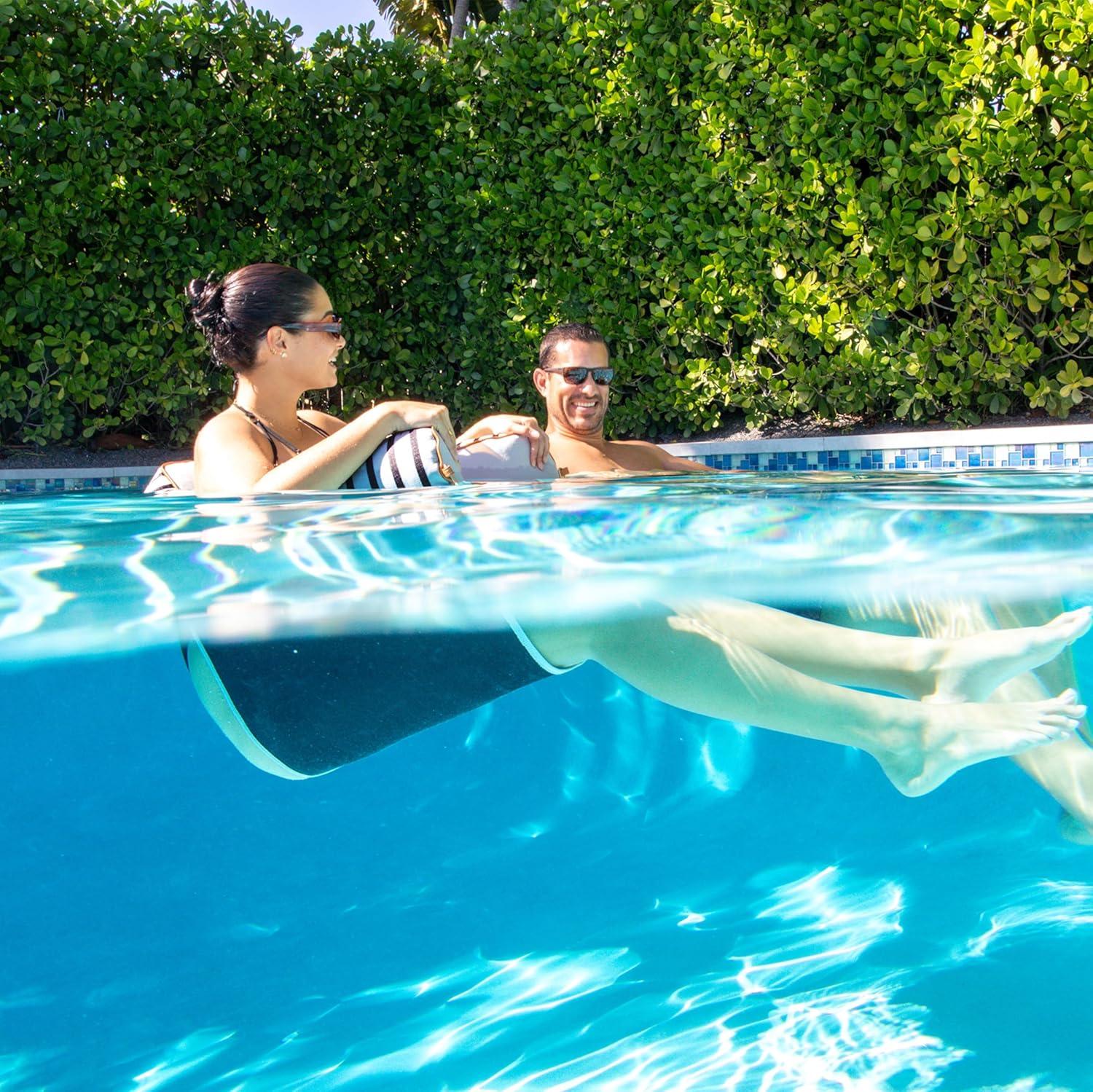 Big Joe Lux Bali Sling Pool Float, Cape Stripe, UV Protected, No Inflation Needed