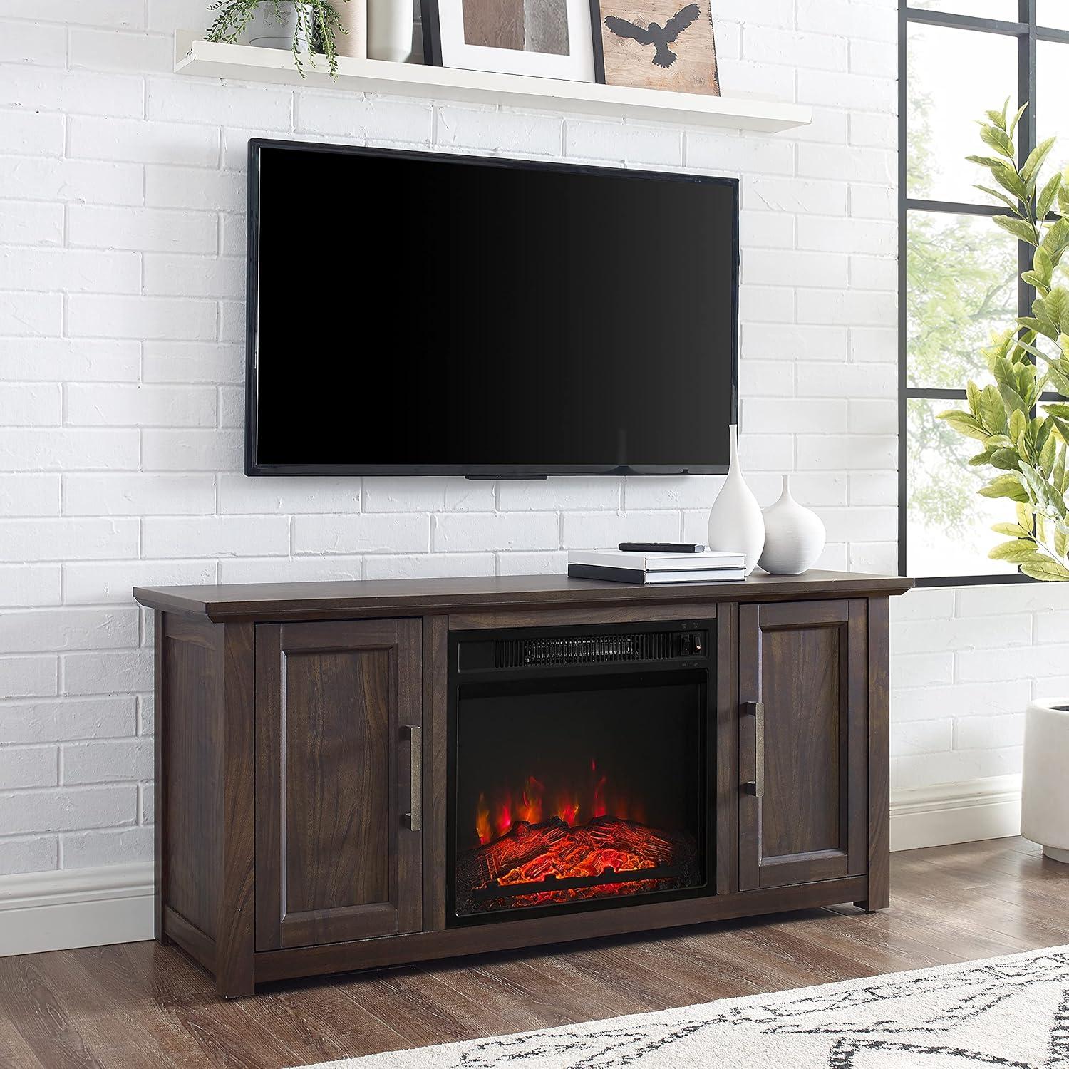 Camden Low Profile Fireplace TV Stand for TVs up to 50" - Crosley