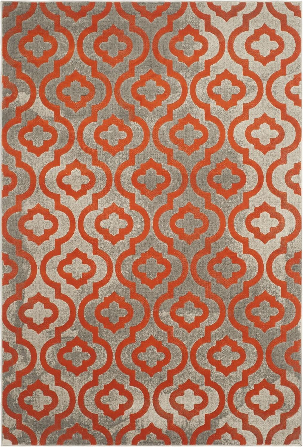 SAFAVIEH Porcello PRL7734F Light Grey / Orange Rug