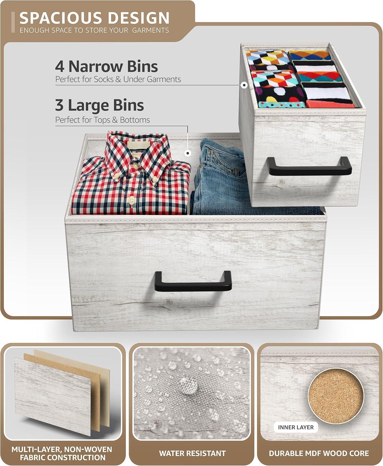 Sorbus Sorbus 10 Drawers Dresser with Steel Frame and Fabric Bins