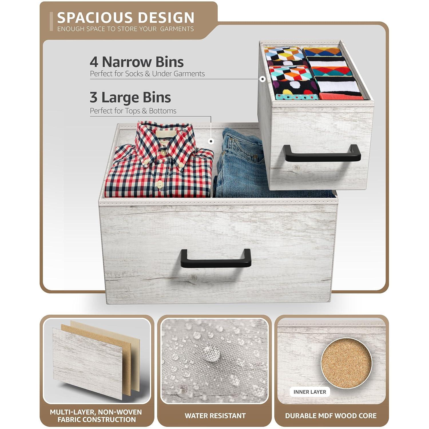 Sorbus Sorbus 10 Drawers Dresser with Steel Frame and Fabric Bins