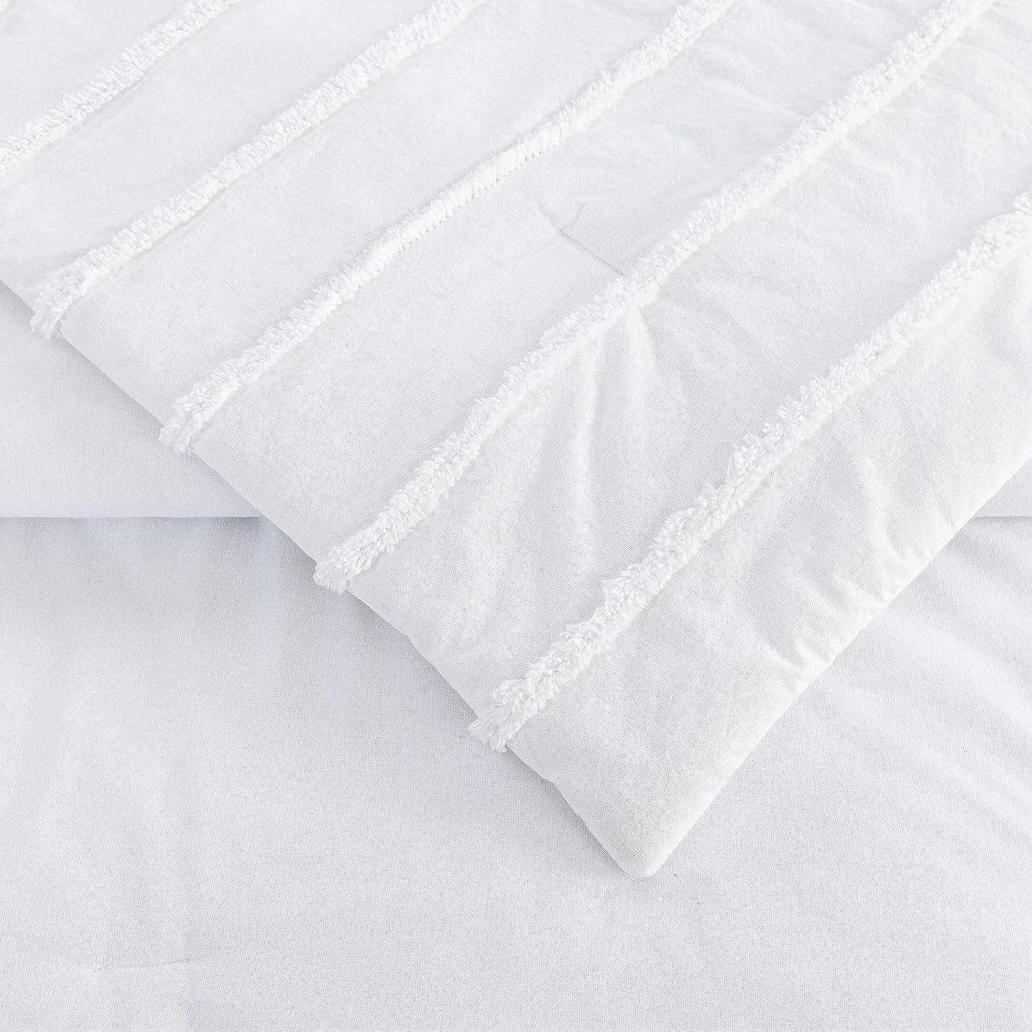 Laurel and Mayfair Cotton Ring Stitch Chevron / Zig Zag Comforter Set