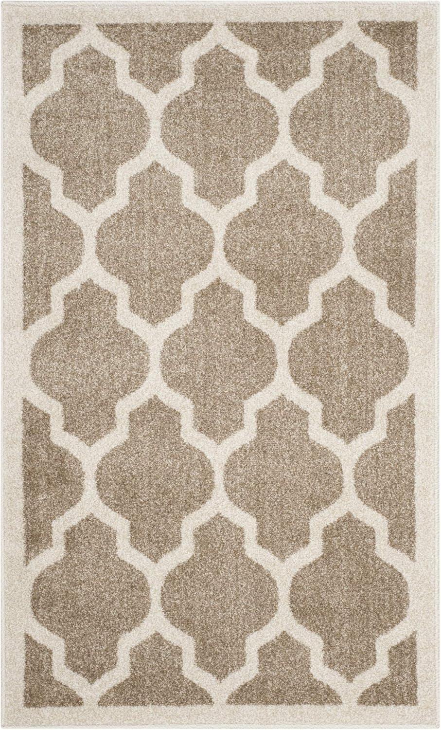 Amherst AMT420 Power Loomed Indoor Area Rug - Wheat/Beige - 5'3"x8' - Safavieh
