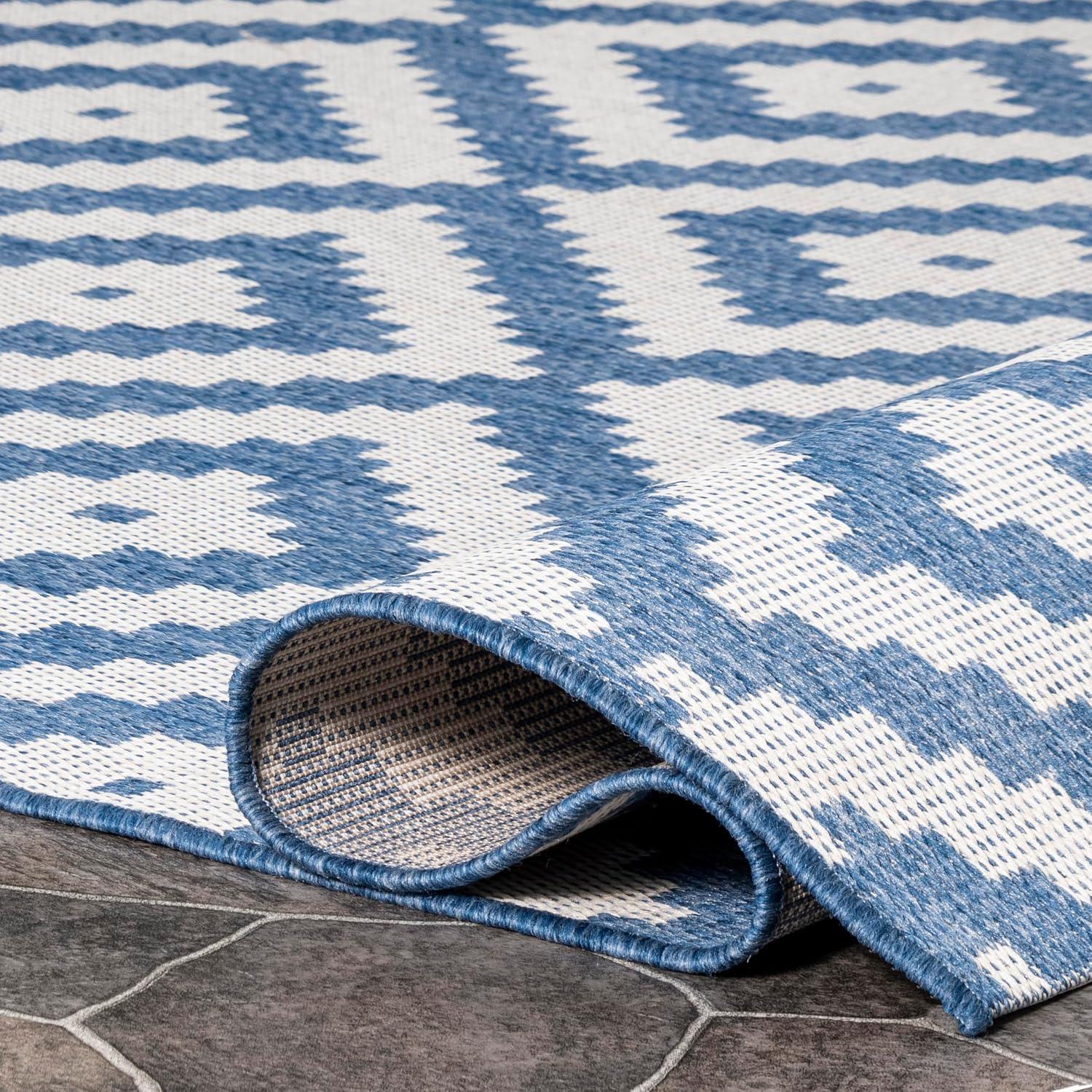 Nuloom Marybelle Trellis 5x8 Indoor/Outdoor Area Rug for Living Room Patio Deck Front Porch Kitchen, Taupe/Ivory