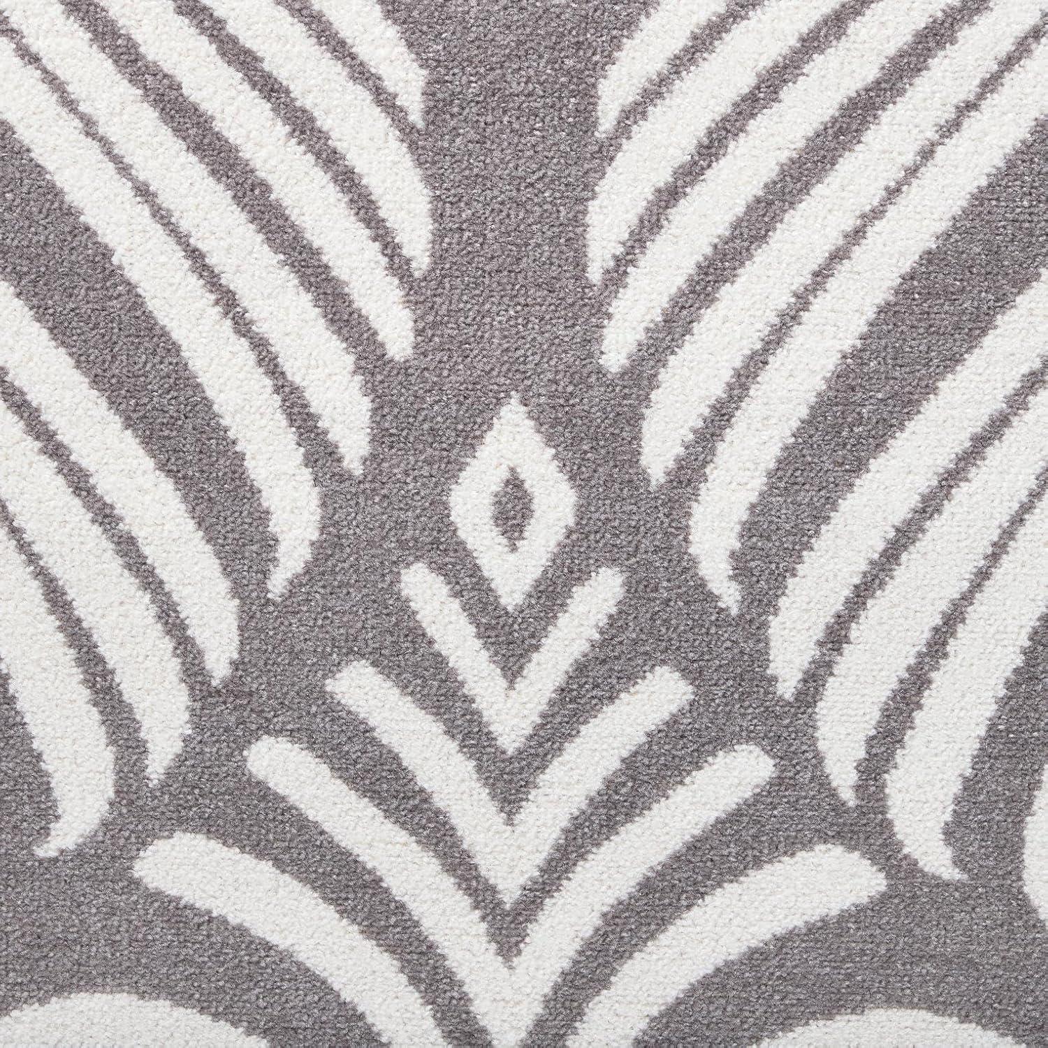 TOMMY BAHAMA Lanai Palm Leaves Indoor Outdoor Area Rug Dark Grey/Ivory