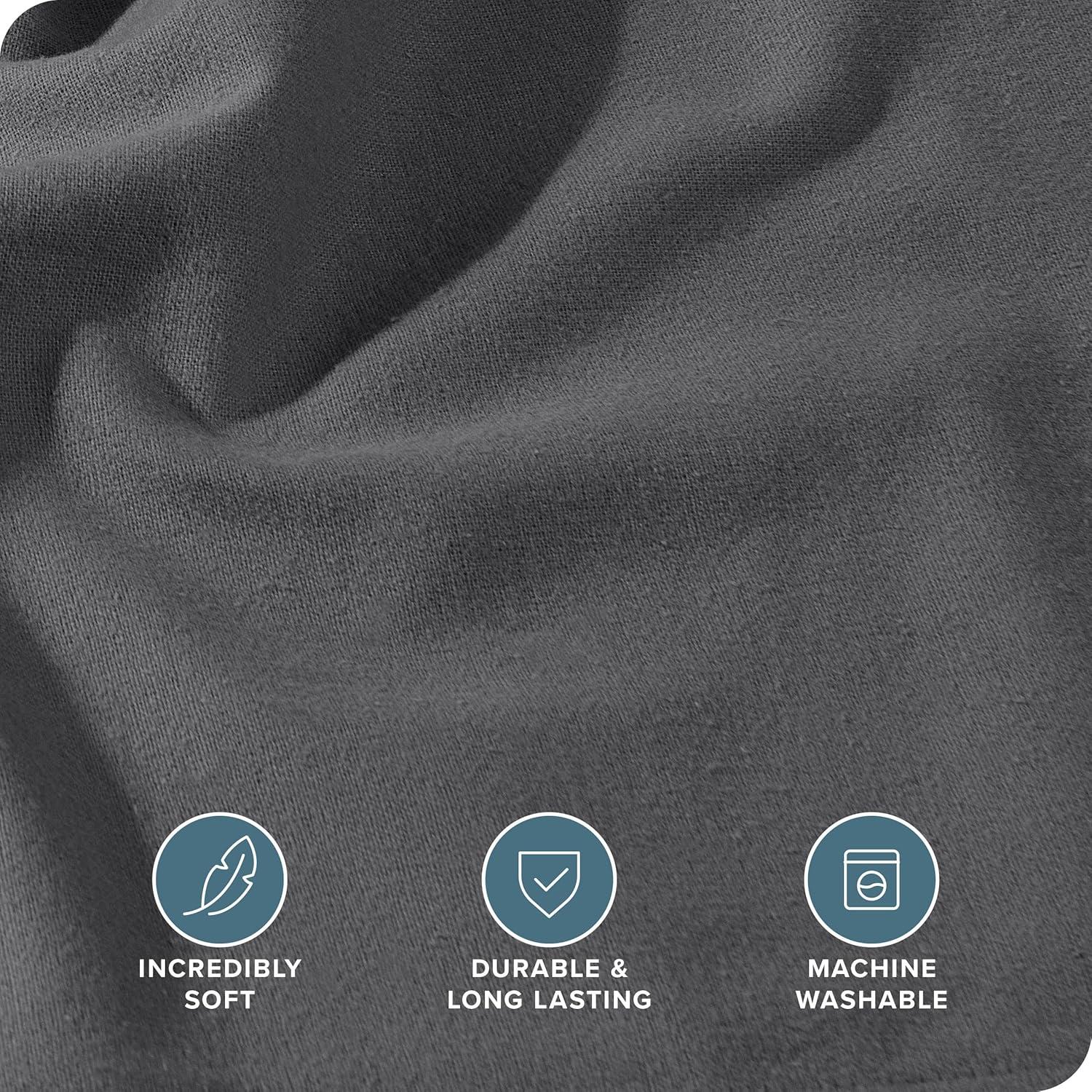 Bare Home Flannel Machine Woven Fitted Sheet