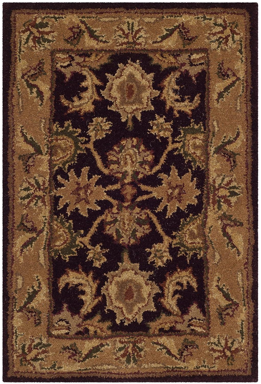 SAFAVIEH Classic Karolina Oriental Wool Area Rug, Dark Plum/Gold, 9'6" x 13'6"