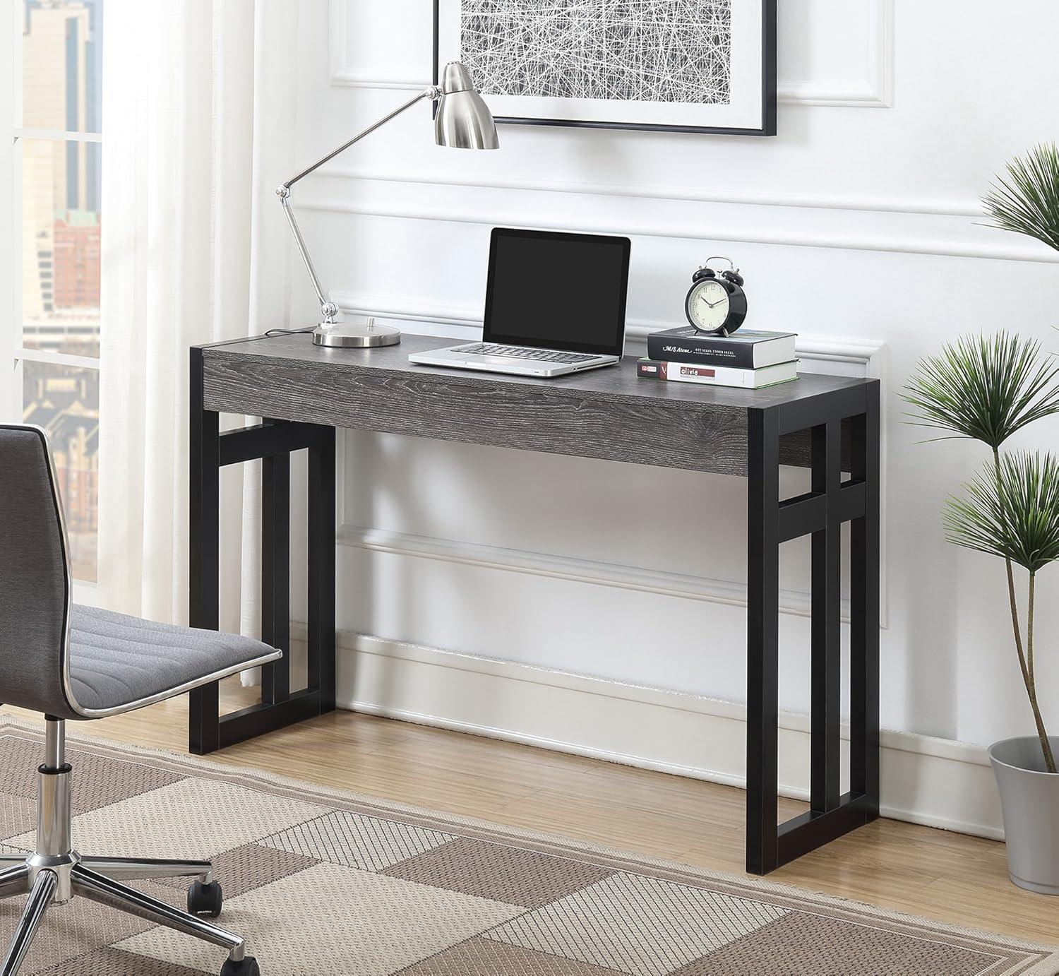 Convenience Concepts Monterey Console Table, Weathered Gray/Black