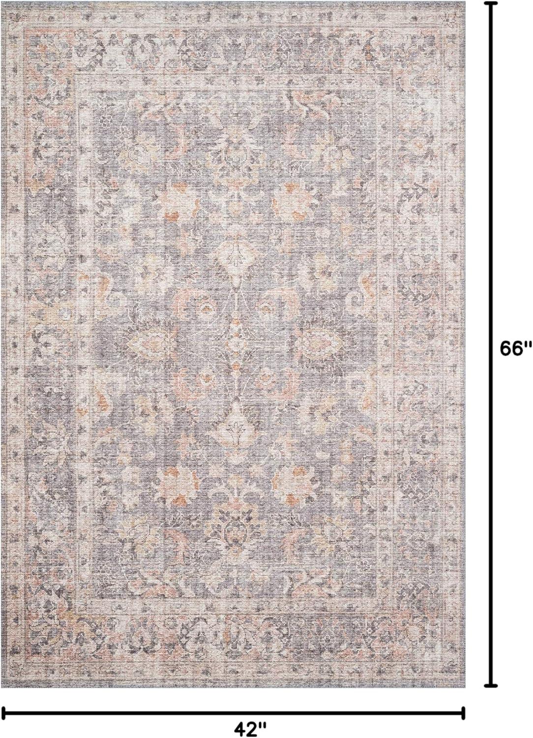 Roze Rug - Grey and Apricot / 3'6" x 5'6"