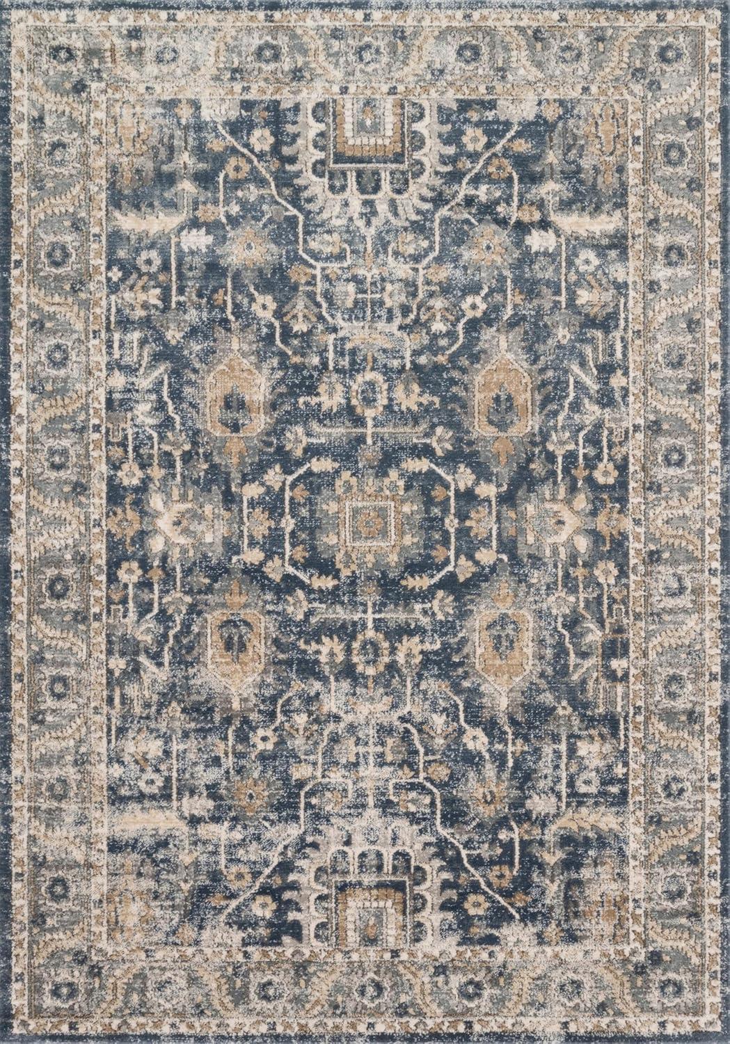 Loloi Teagan Denim / Pebble 5'-3" x 7'-6" Area Rug