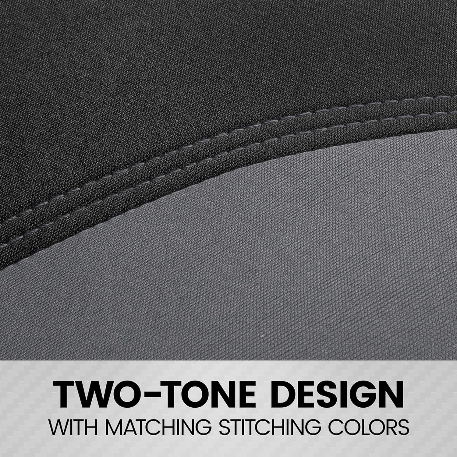 BDK UltraSleek Gray Seat Covers for Cars, Two-Tone Front Seat Covers with Matching Back Car Seat Cover, Made to Fit Most Auto Truck Van SUV, Interior Car Accessories, Car Seat Covers Full Set