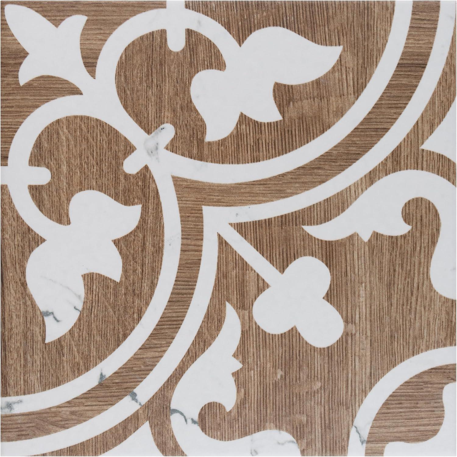 Llama Arte Loire Verso 10" x 10" Porcelain Patterned Wall & Floor Tile