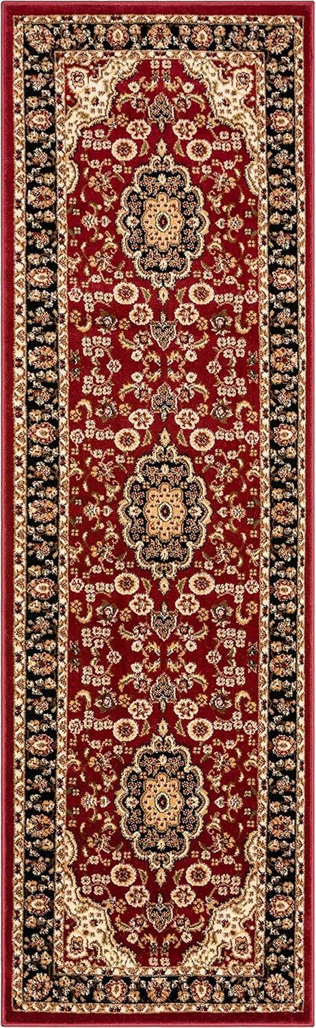 Noble Medallion Red Persian Floral Oriental Formal Traditional Rug 2x7 ( 2'3" x 7'3" Runner ) Easy to Clean Stain Fade Resistant Shed Free Modern Contemporary Transitional Soft Living Dining