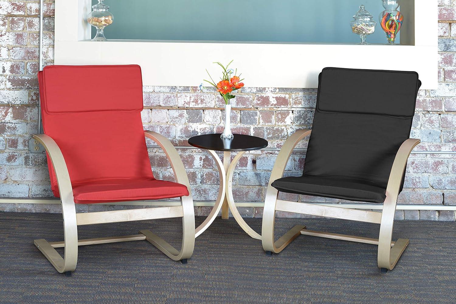 Niche Mia Bentwood Reclining, Lounge, Rocking Chair- Natural/ Red