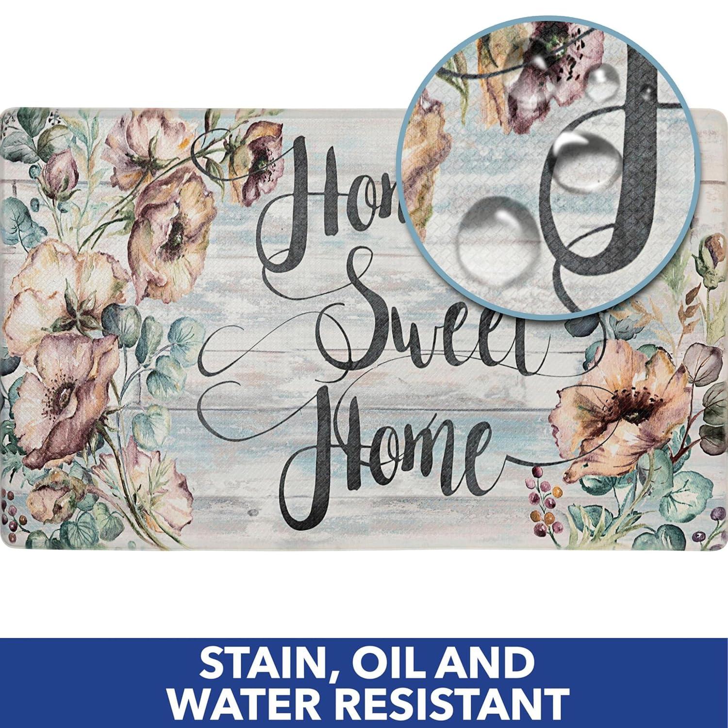 SoHome Cozy Living Home Sweet Home Floral Anti-Fatigue Mat