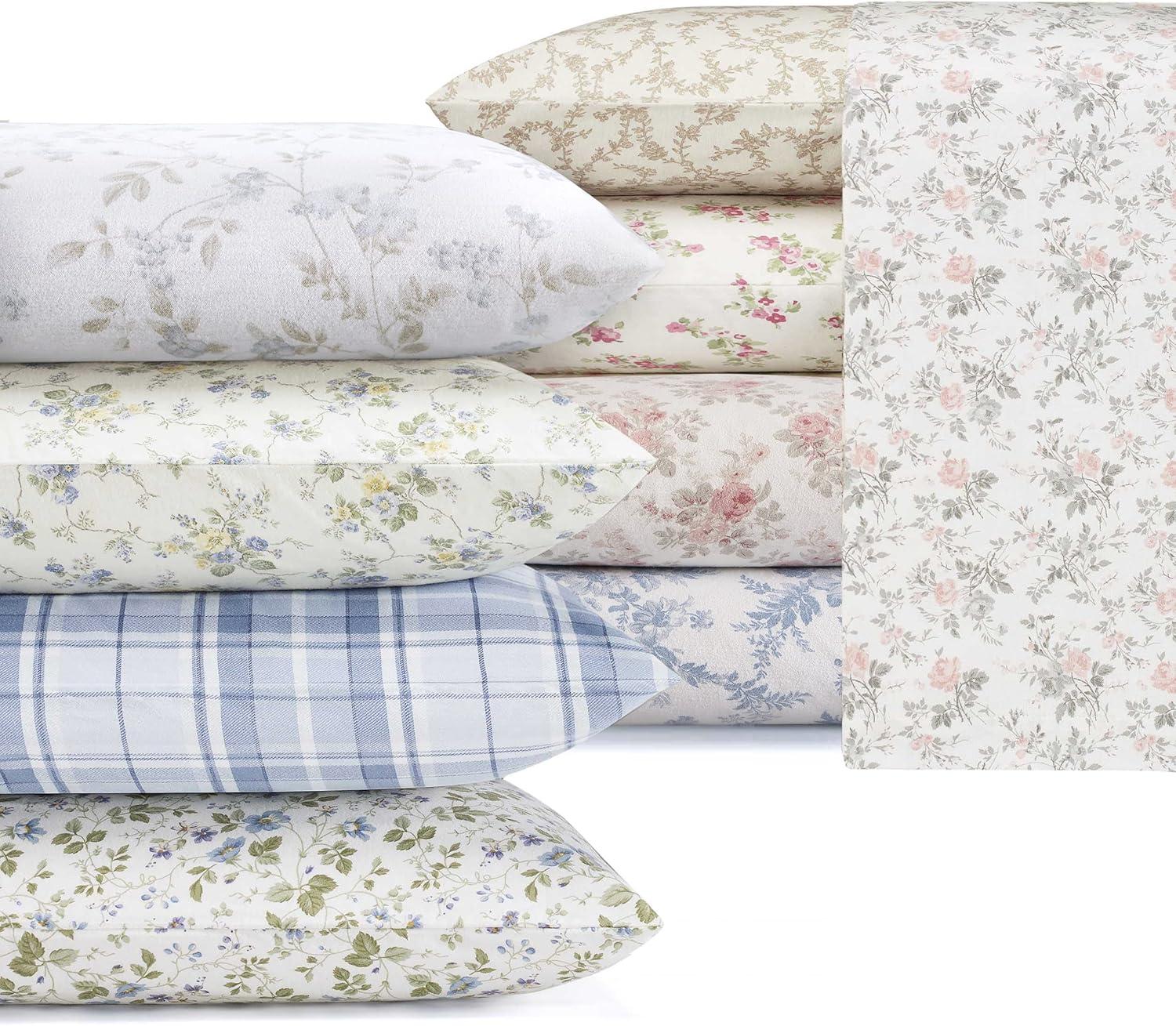 Laura Ashley Laura Ashley Cotton Flannel Cozy Sheet Sets