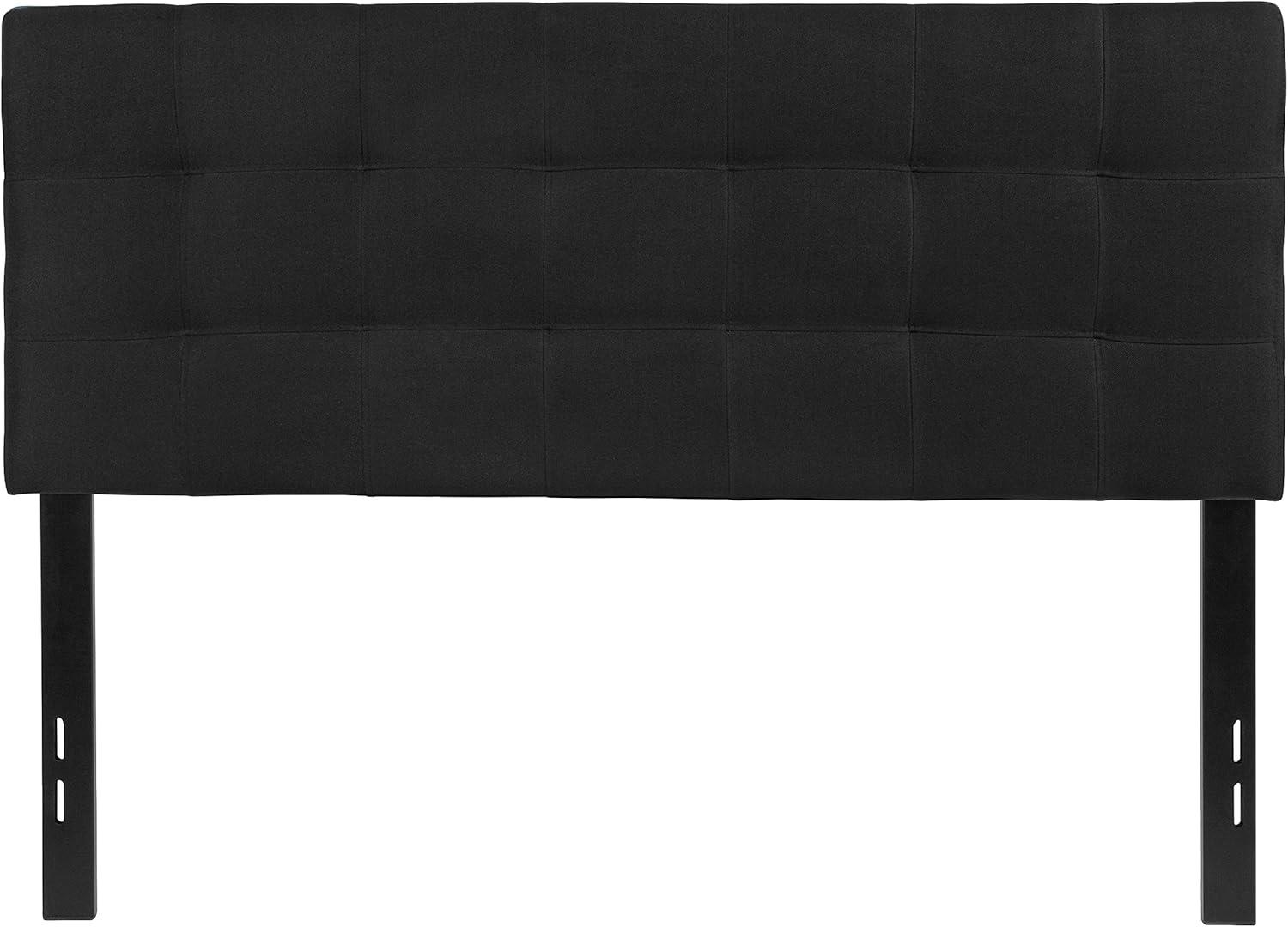 Flash Furniture Bedford Tufted Upholstered Full Size Headboard in Black Fabric