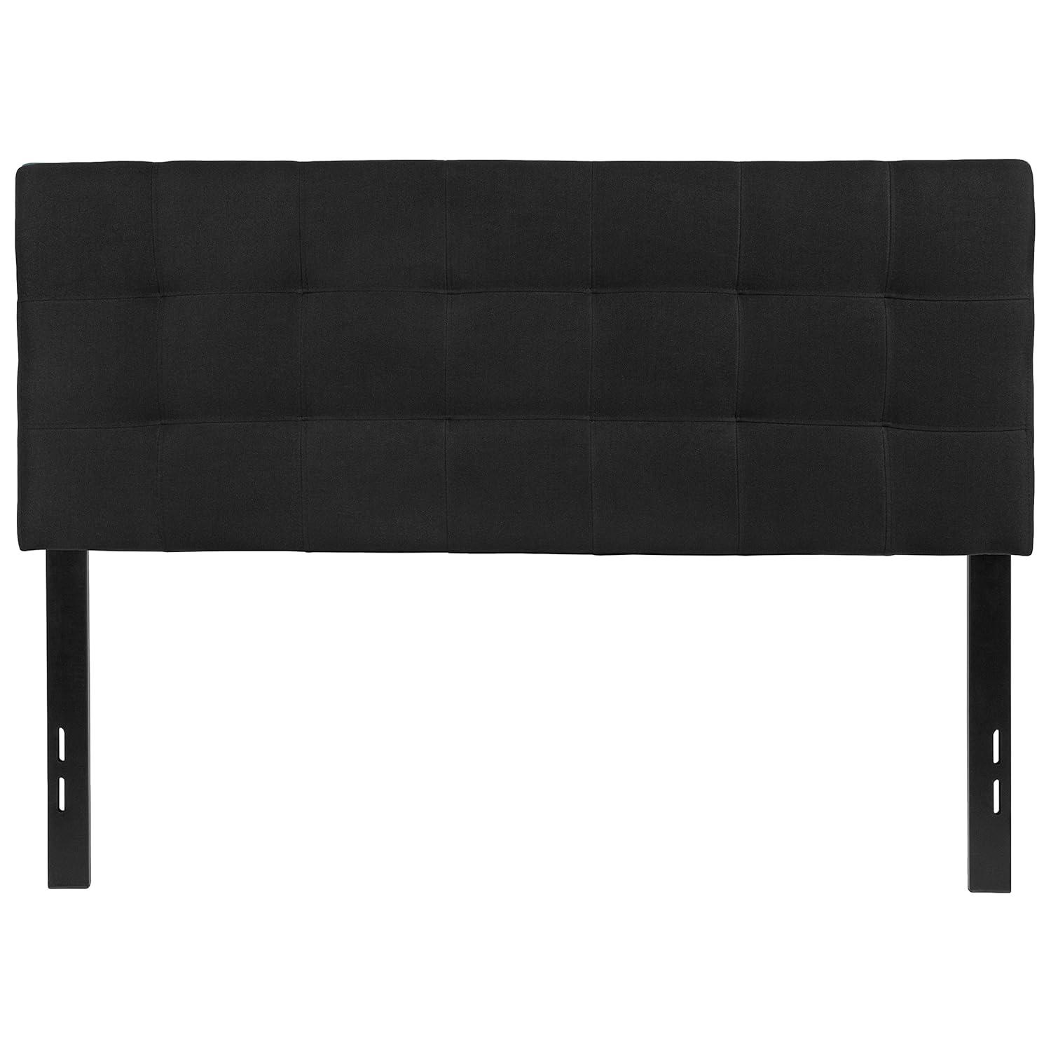 Flash Furniture Bedford Tufted Upholstered Full Size Headboard in Black Fabric
