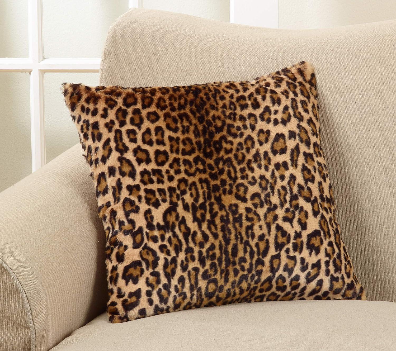 Guépard Design Animal Print Throw Pillow