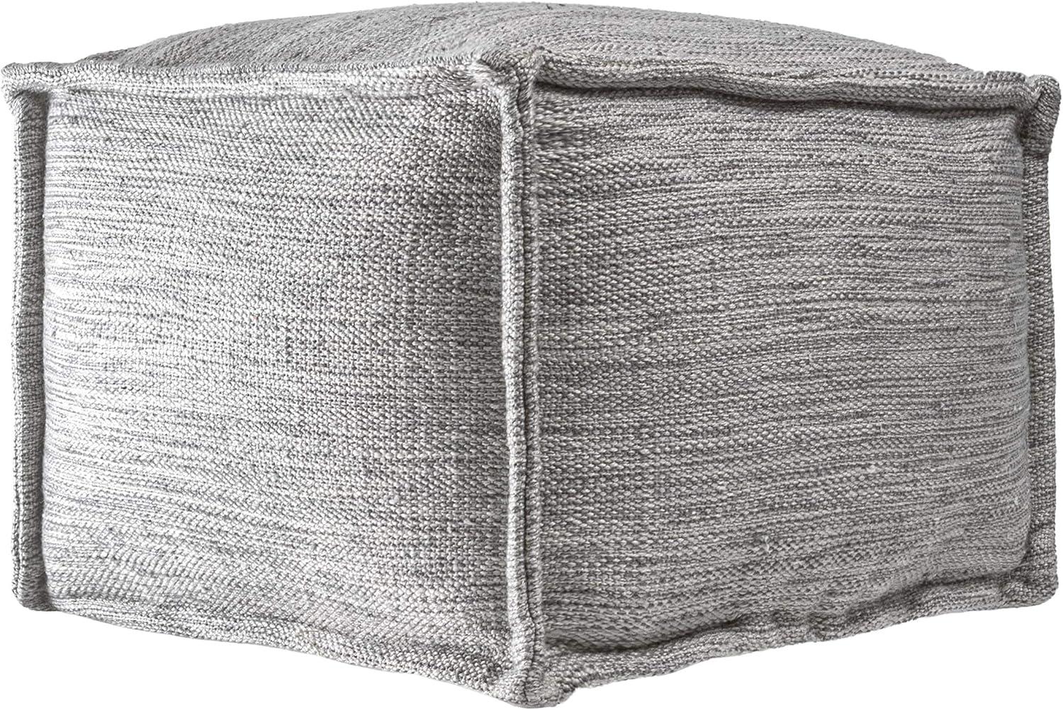 Brooklyn Rug Co  Sofia Casual Flatwoven Solid Indoor/Outdoor Ottoman Pouf