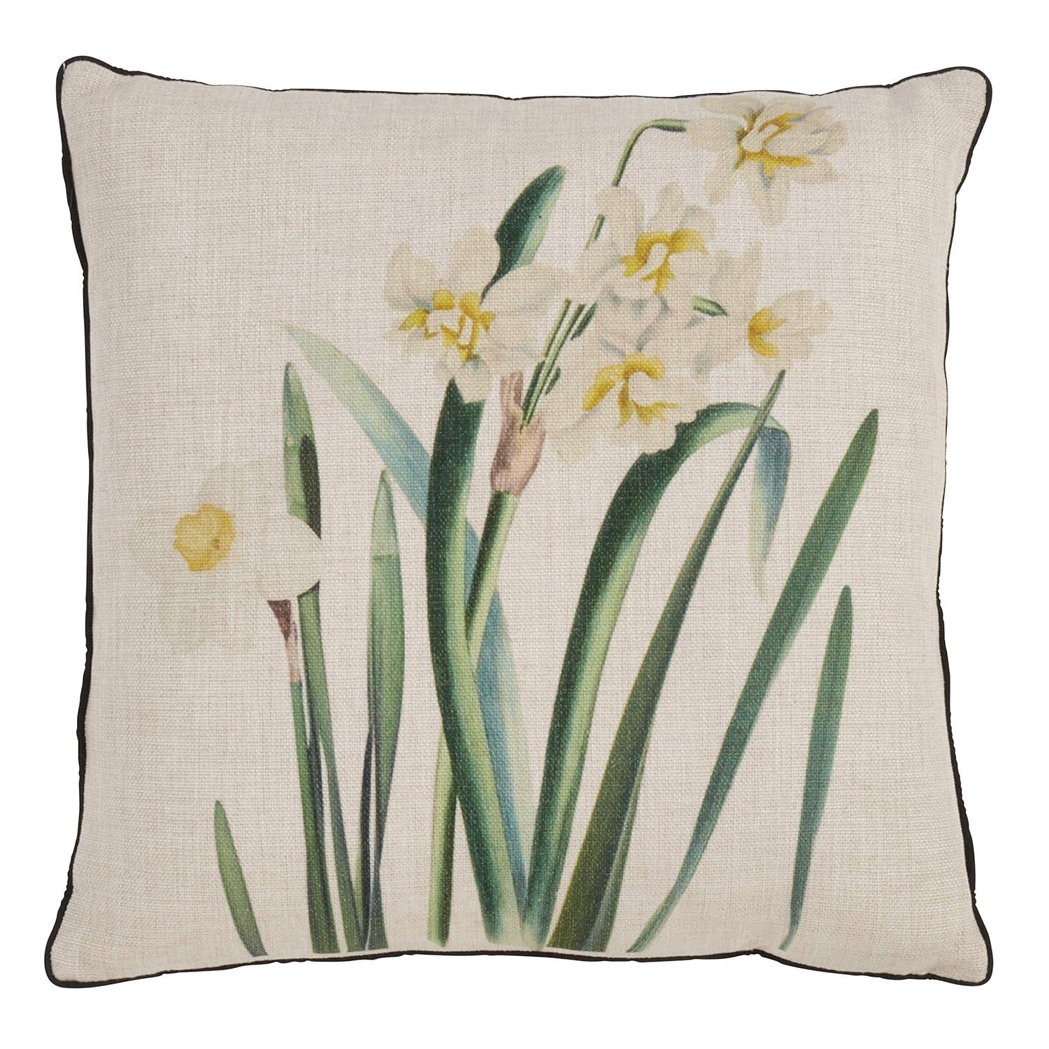 Saro Floriculture Collection Floral Throw Pillow