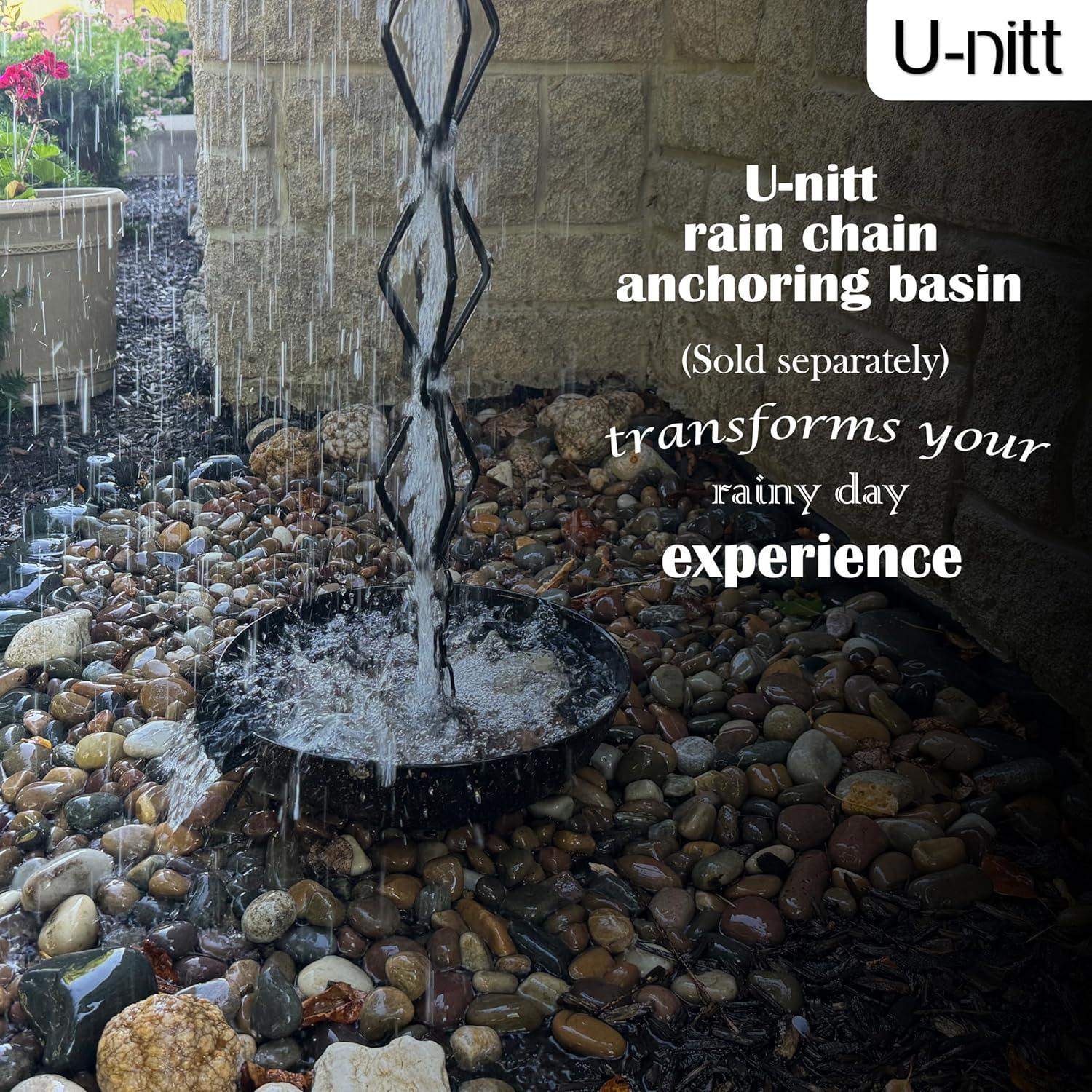 U-nitt Diamond Rain Chain 8.5 ft
