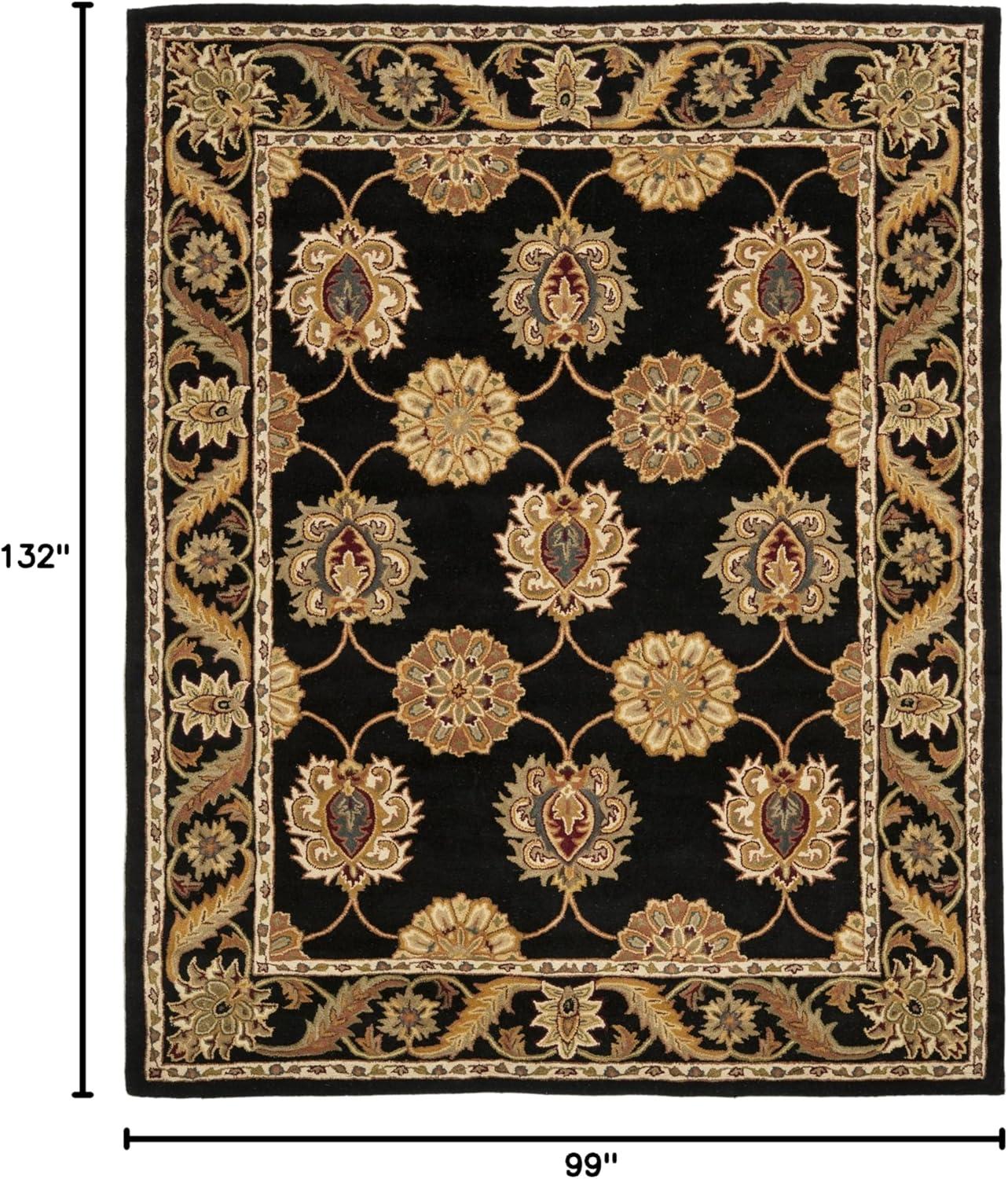 Heritage HG314 Handmade Area Rug - 8'3"x11' - Black - Safavieh