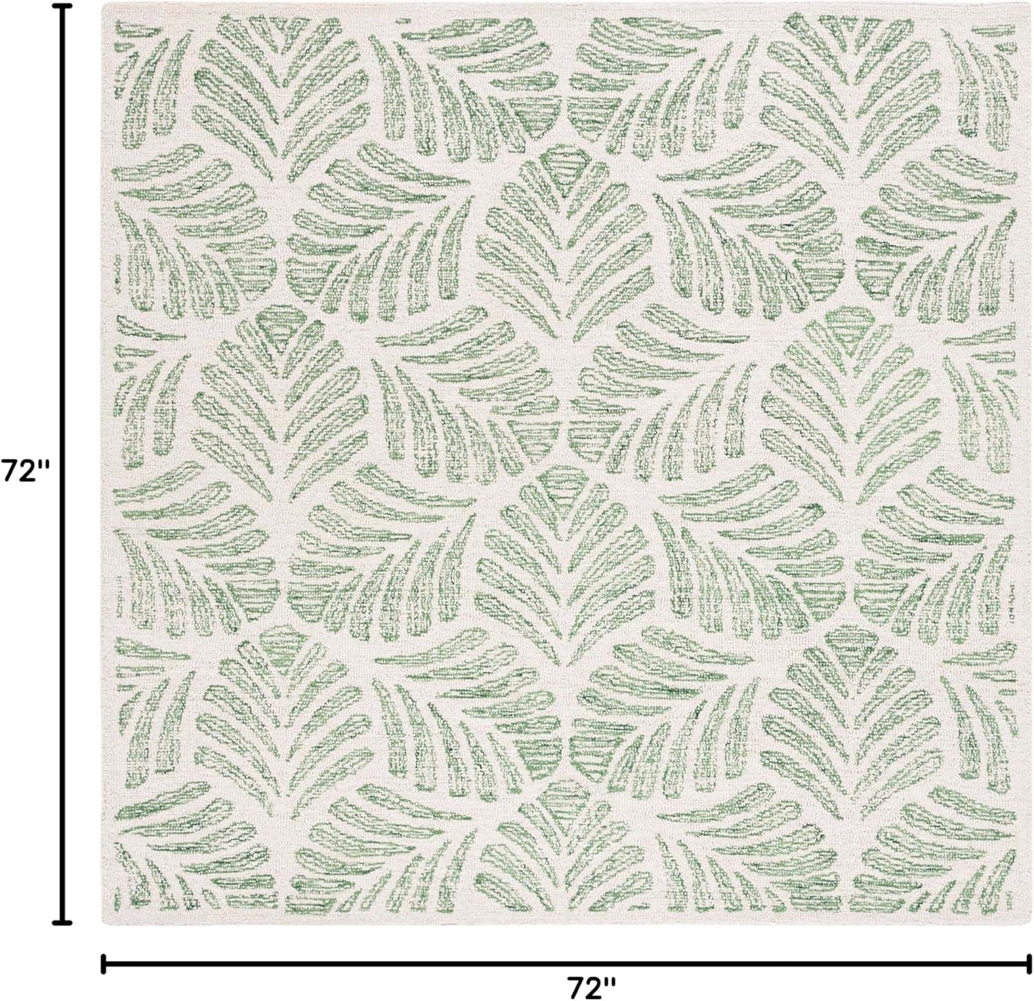Martha Stewart Jardin - MSR3529 - Indoor Hand Tufted Area Rugs - Ivory/Green - 6'x6'