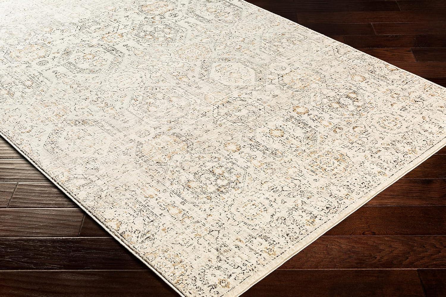 Geelbroek Traditional Tan and Ivory Polypropylene Area Rug