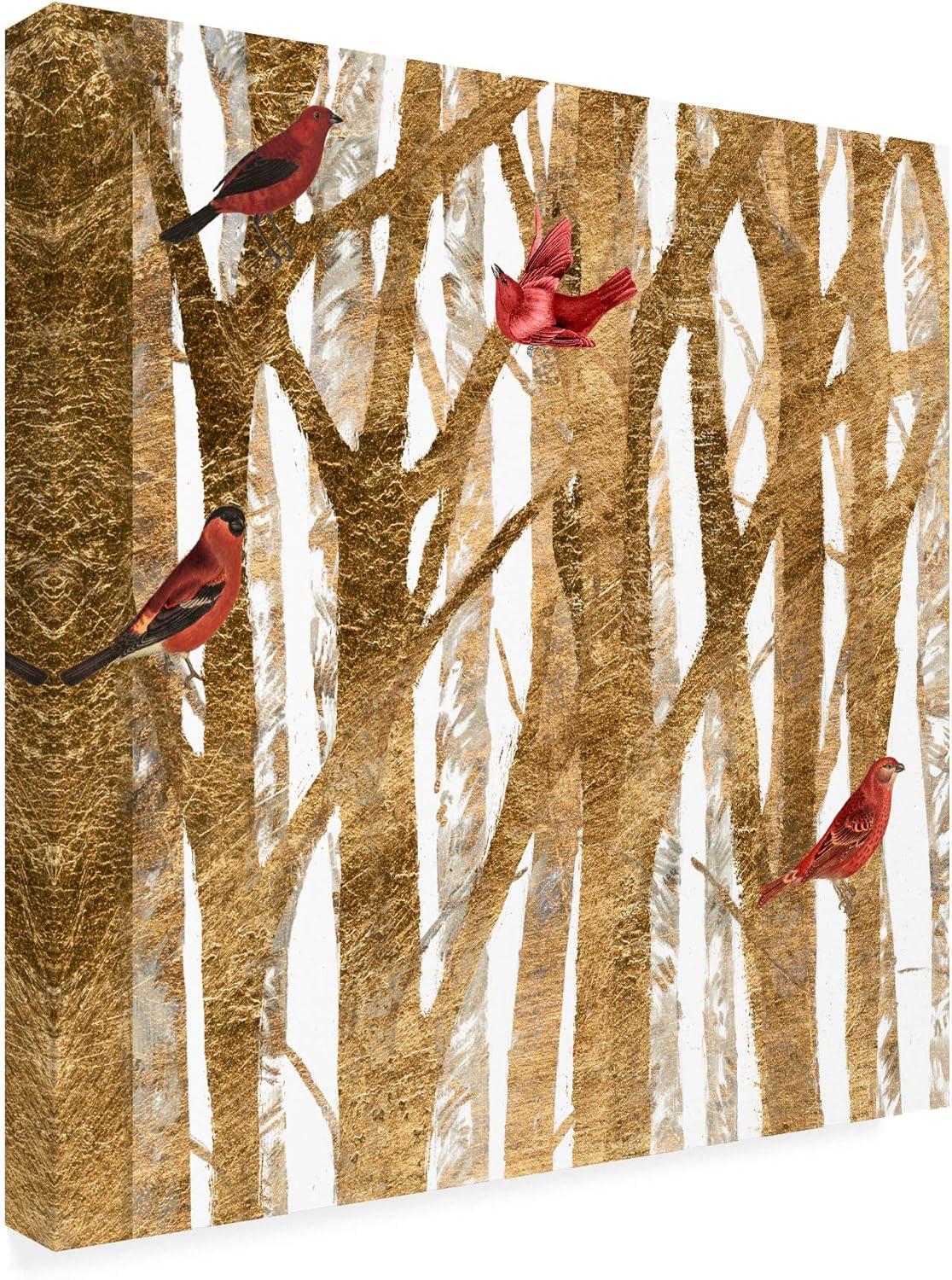 Trademark Fine Art 'Red Bird Christmas I' Canvas Art by Studio W