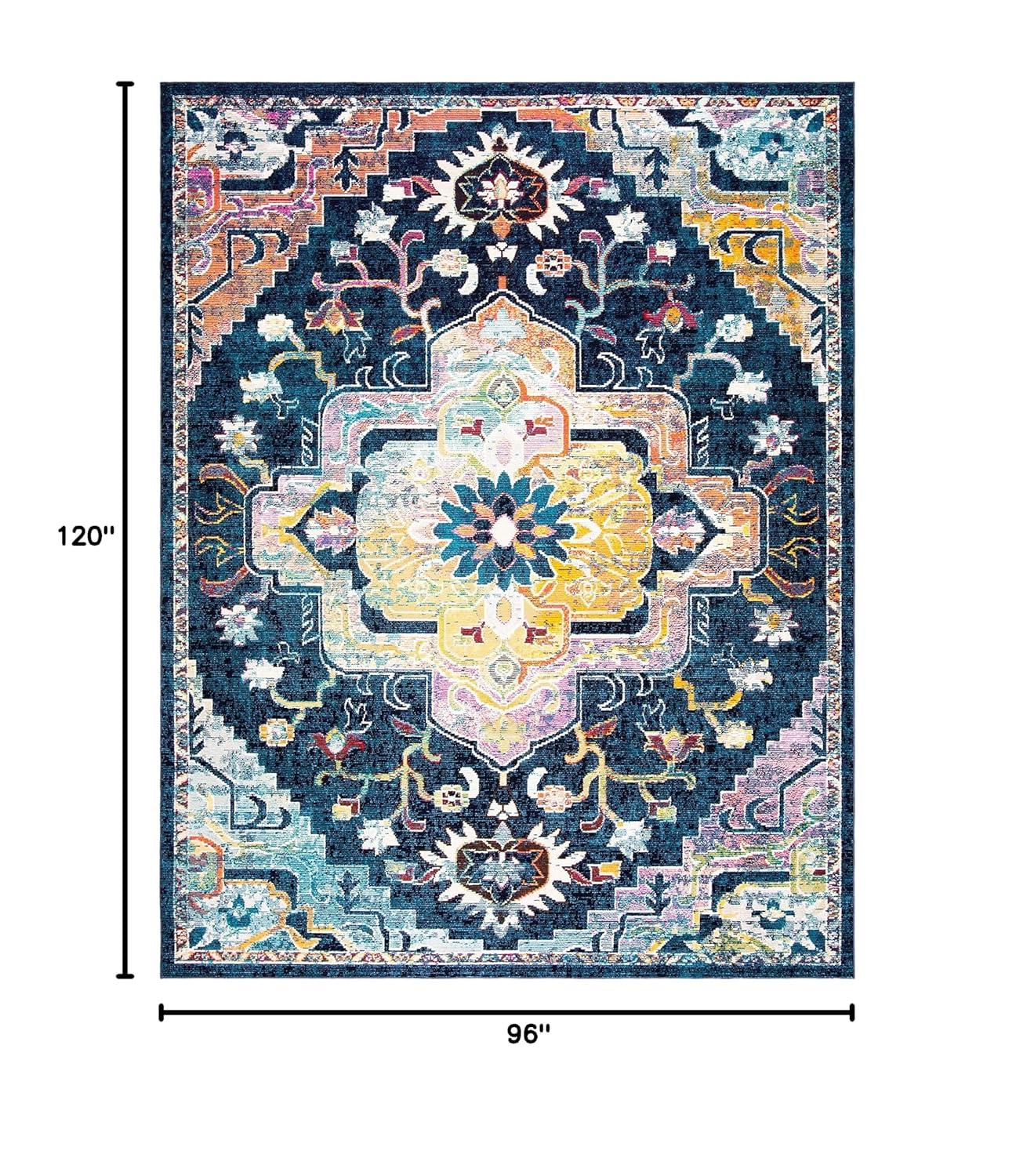 Crystal CRS501 Loomed Indoor Area Rug - Navy/Fuchsia - 8'x10' - Safavieh