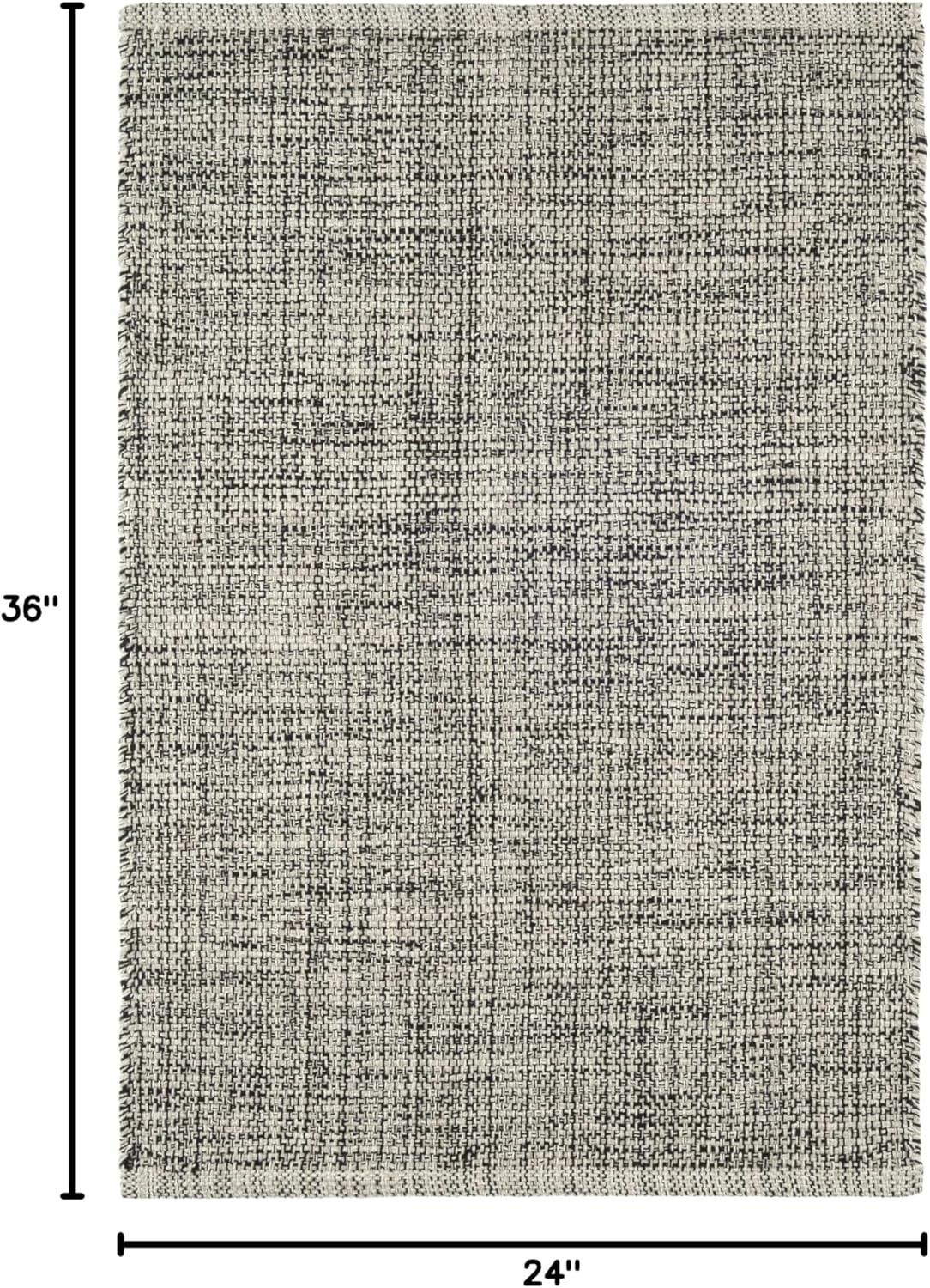 Marled Grey Handwoven Cotton Rug