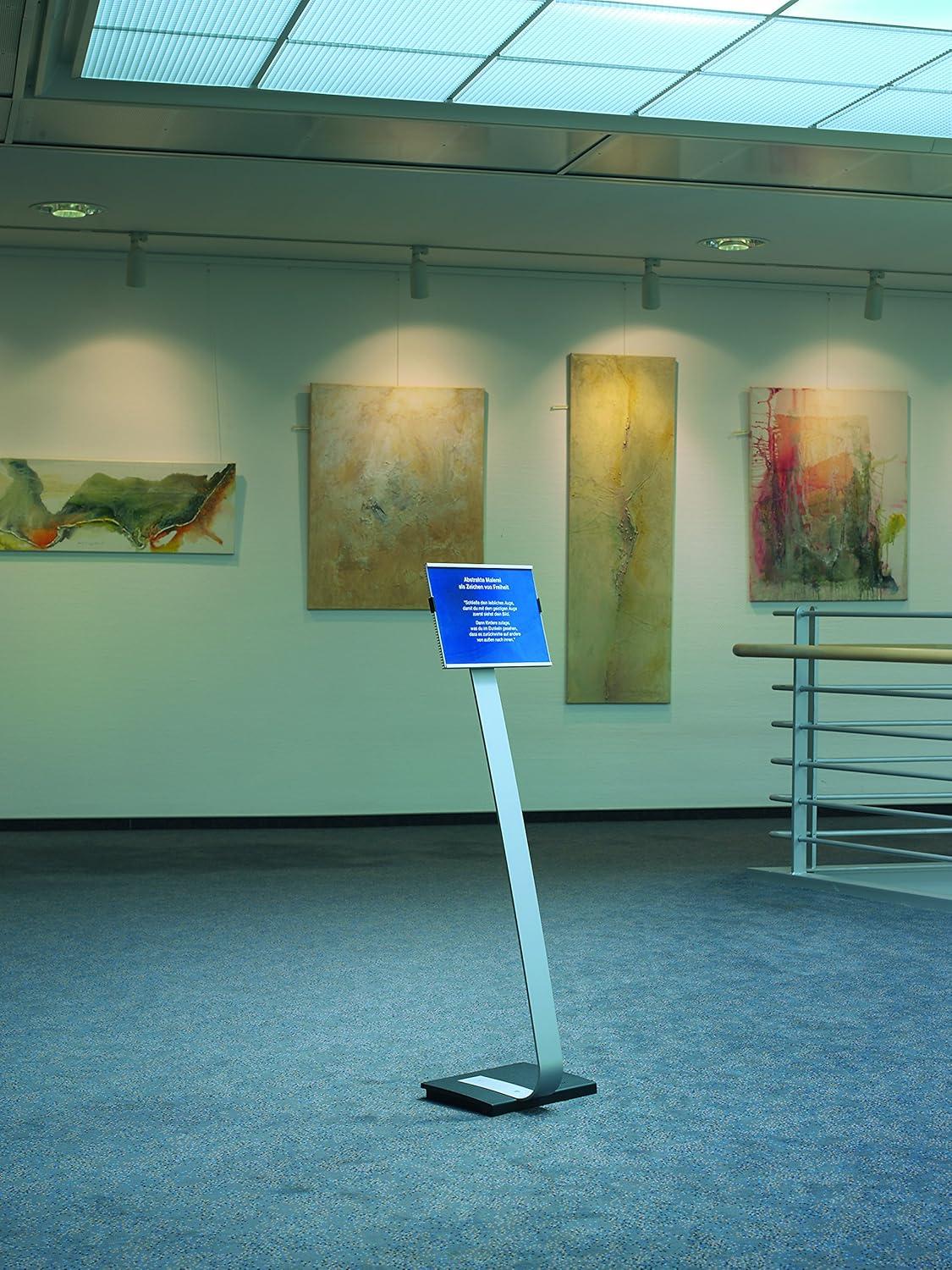 Info Sign Duo Floor Sign Stand For Letter-Size Inserts, 44-1/2" High