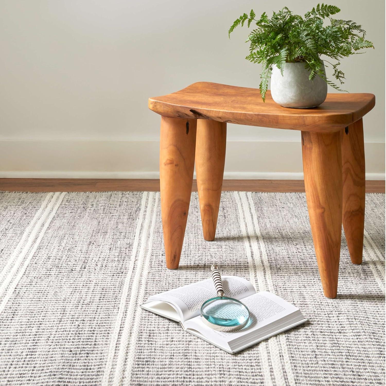 Malta Grey Handwoven Wool Rug