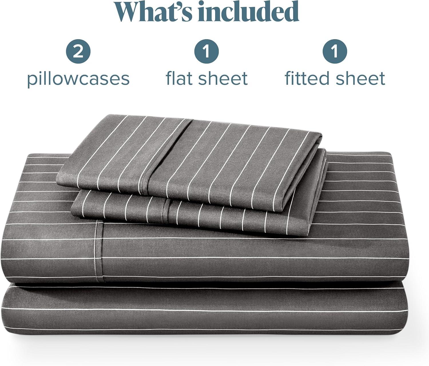 Printed Pattern Microfiber Sheet Set by Bare Home