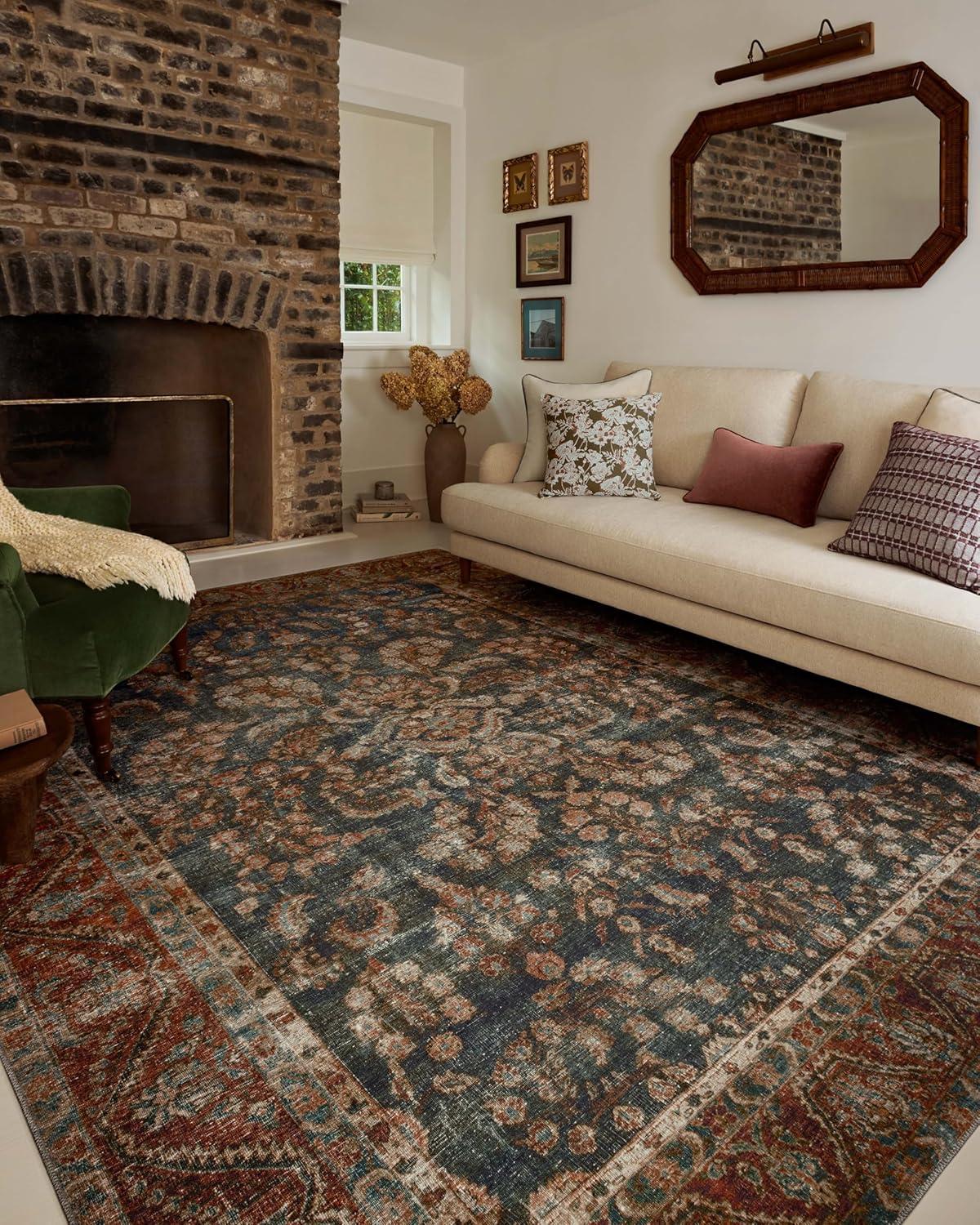 Chris Loves Julia x Loloi Chris Loves Julia x Loloi Jules Ocean / Spice Area Rug