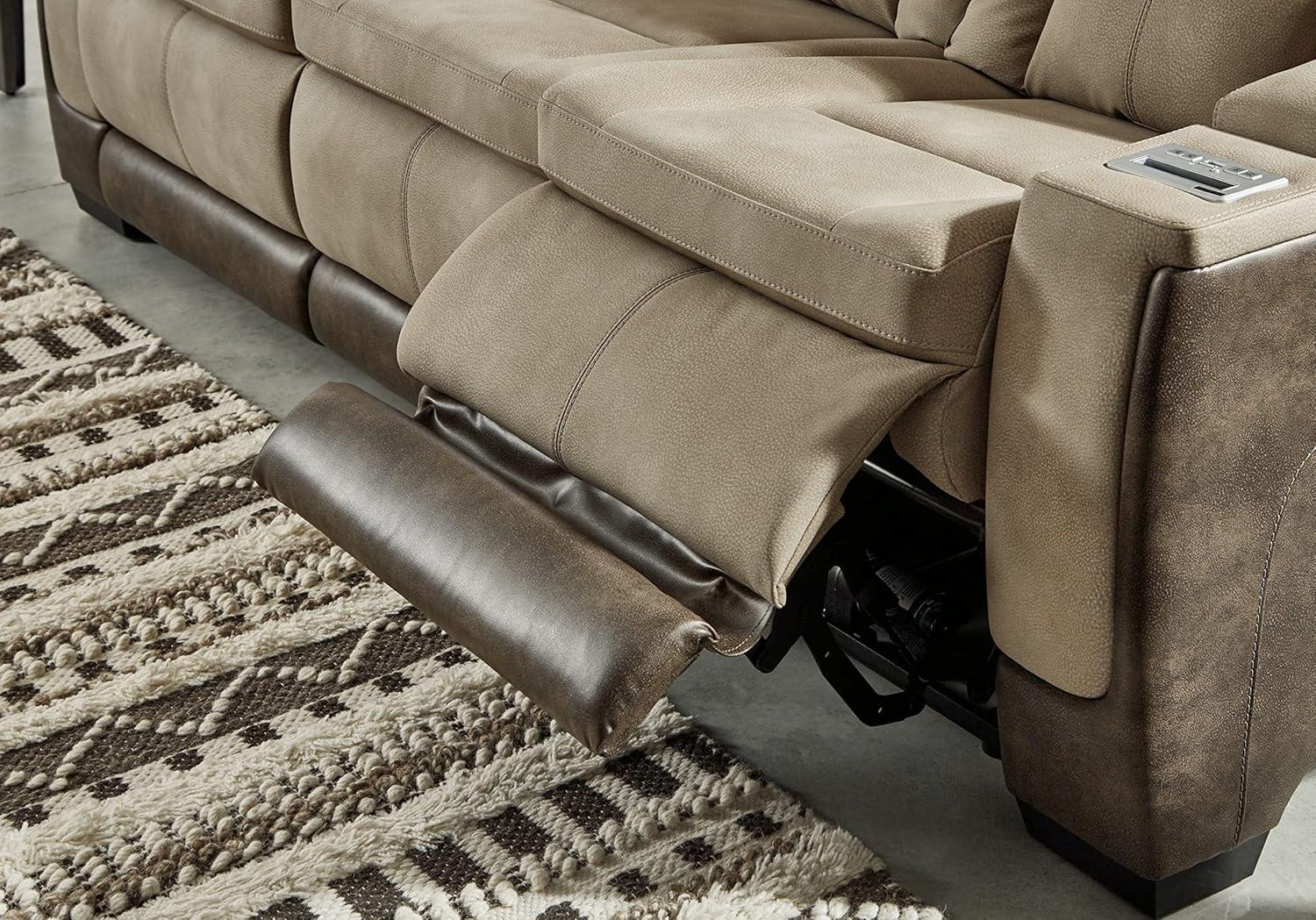 86'' Faux Leather Power Reclining Sofa