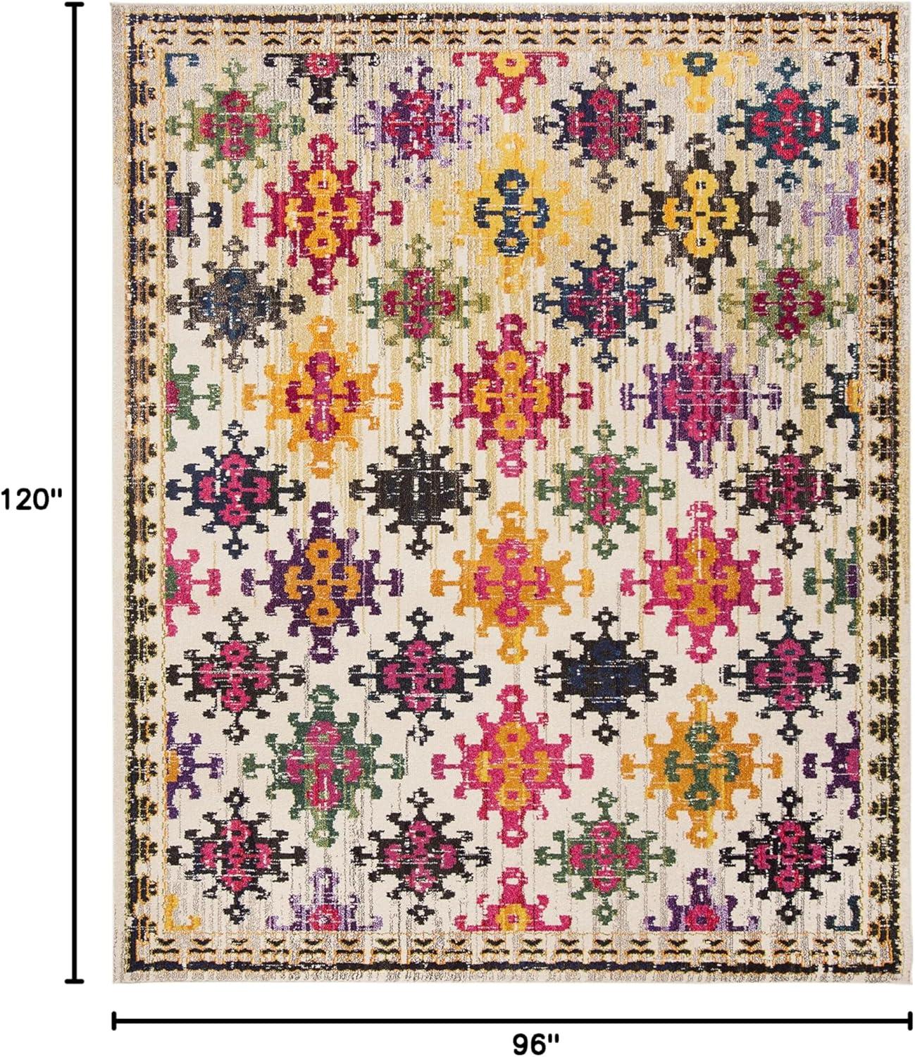 Monaco MNC244 Power Loomed Indoor Area Rug - Ivory/Multi - 8'x10' - Safavieh.
