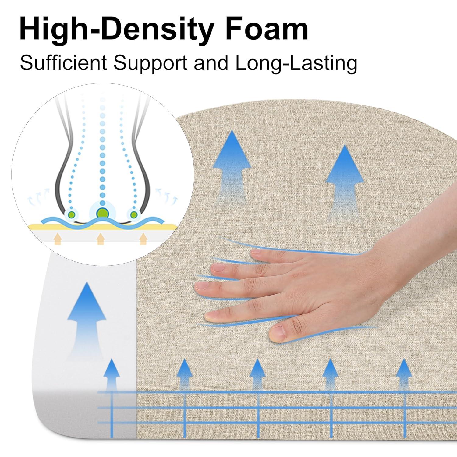 Chair Cushions for Kitchen Chairs Set of 4 Dining Chair Pads, Universal Non-Slip Dining Chair Cushions with Ties for Office Use