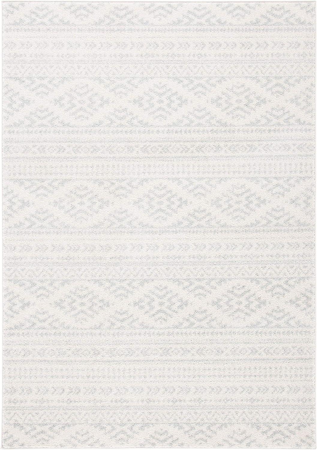 SAFAVIEH Tulum Lakisha Distressed Southwestern Area Rug, 12' x 15', Ivory/Light Grey