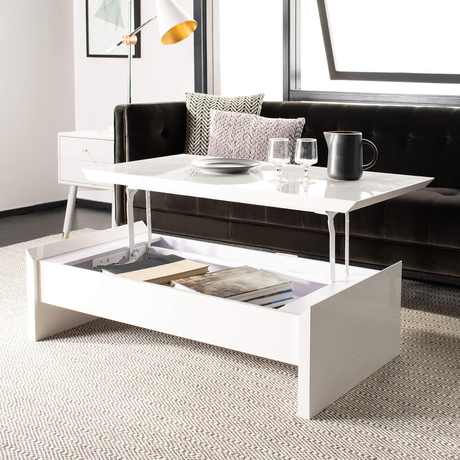 Kinsley Lift-Top Coffee Table - White - Safavieh