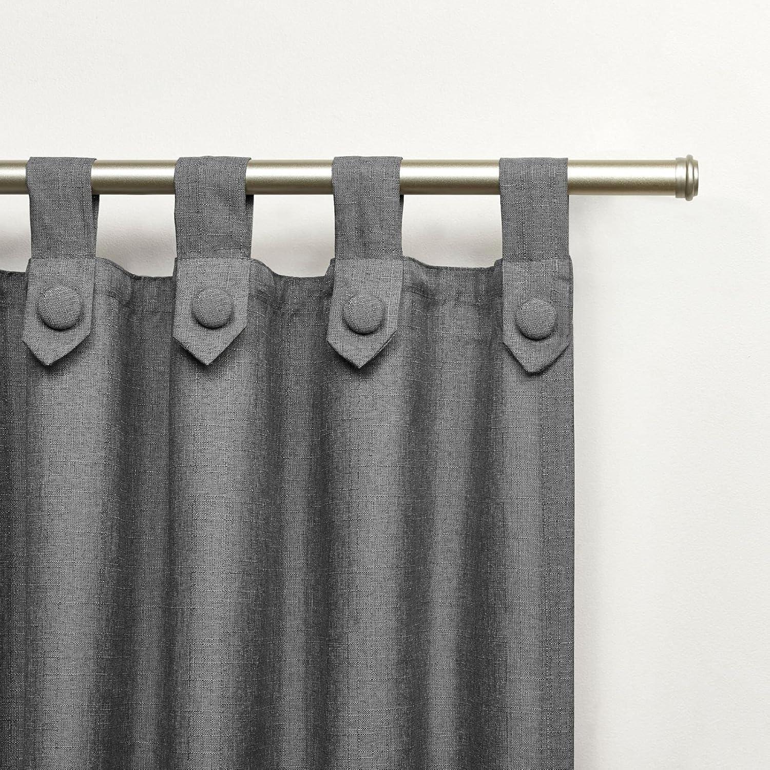 Exclusive Home Loha Linen Tuxedo Tab Top Curtain Panel Pair